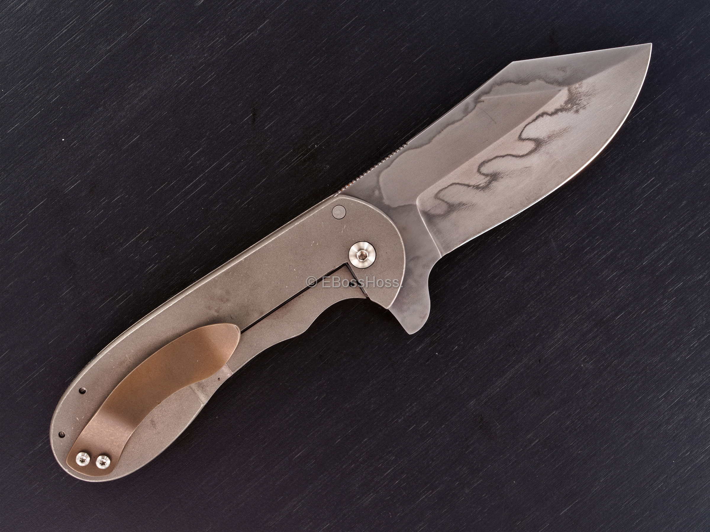 Michael Burch (Burchtree Bladeworks) Custom Clipped Dao Framelock Flipper