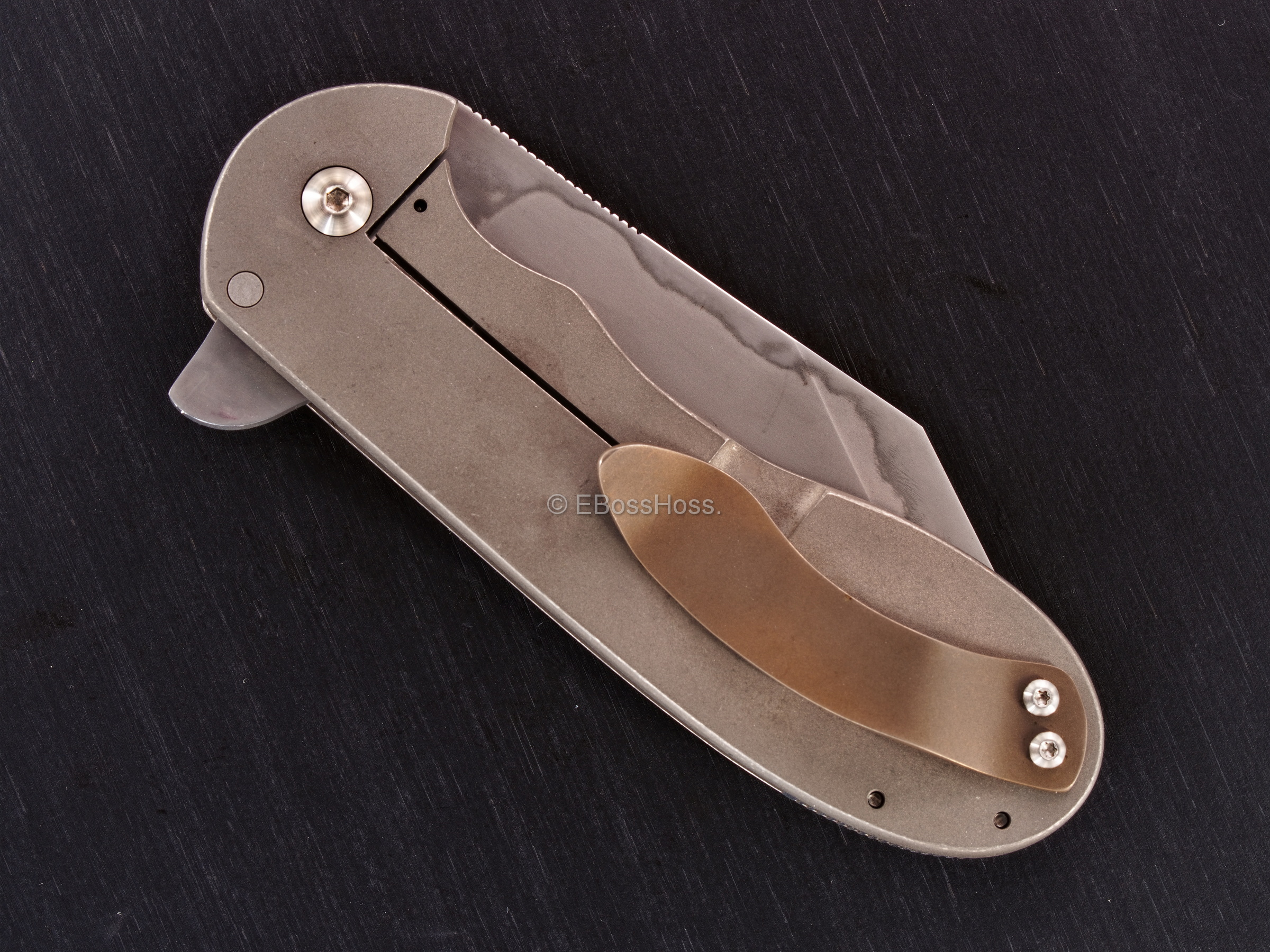 Michael Burch (Burchtree Bladeworks) Custom Clipped Dao Framelock Flipper