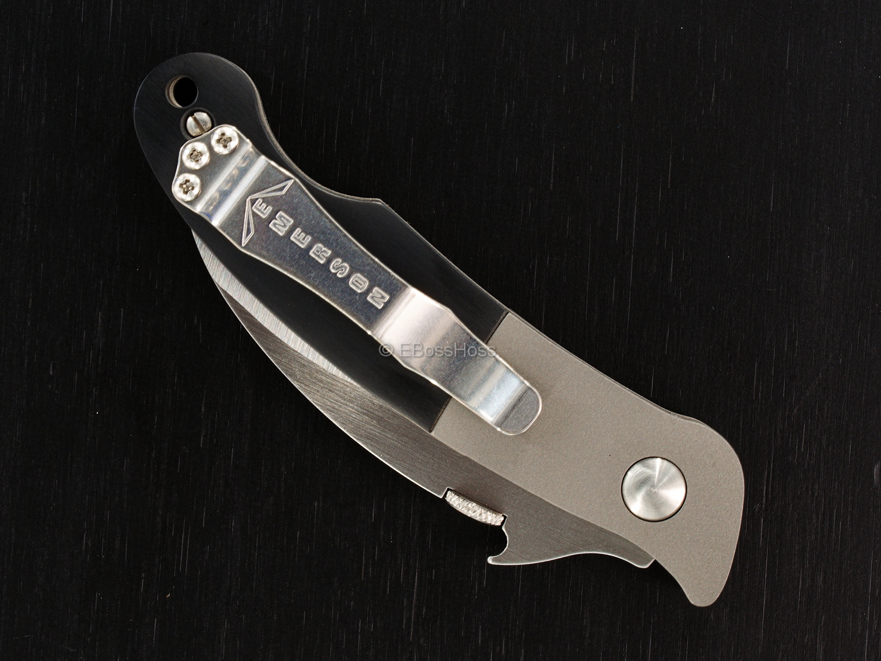 Ernie Emerson Custom Black Micarta - Bolstered Elvia Waved