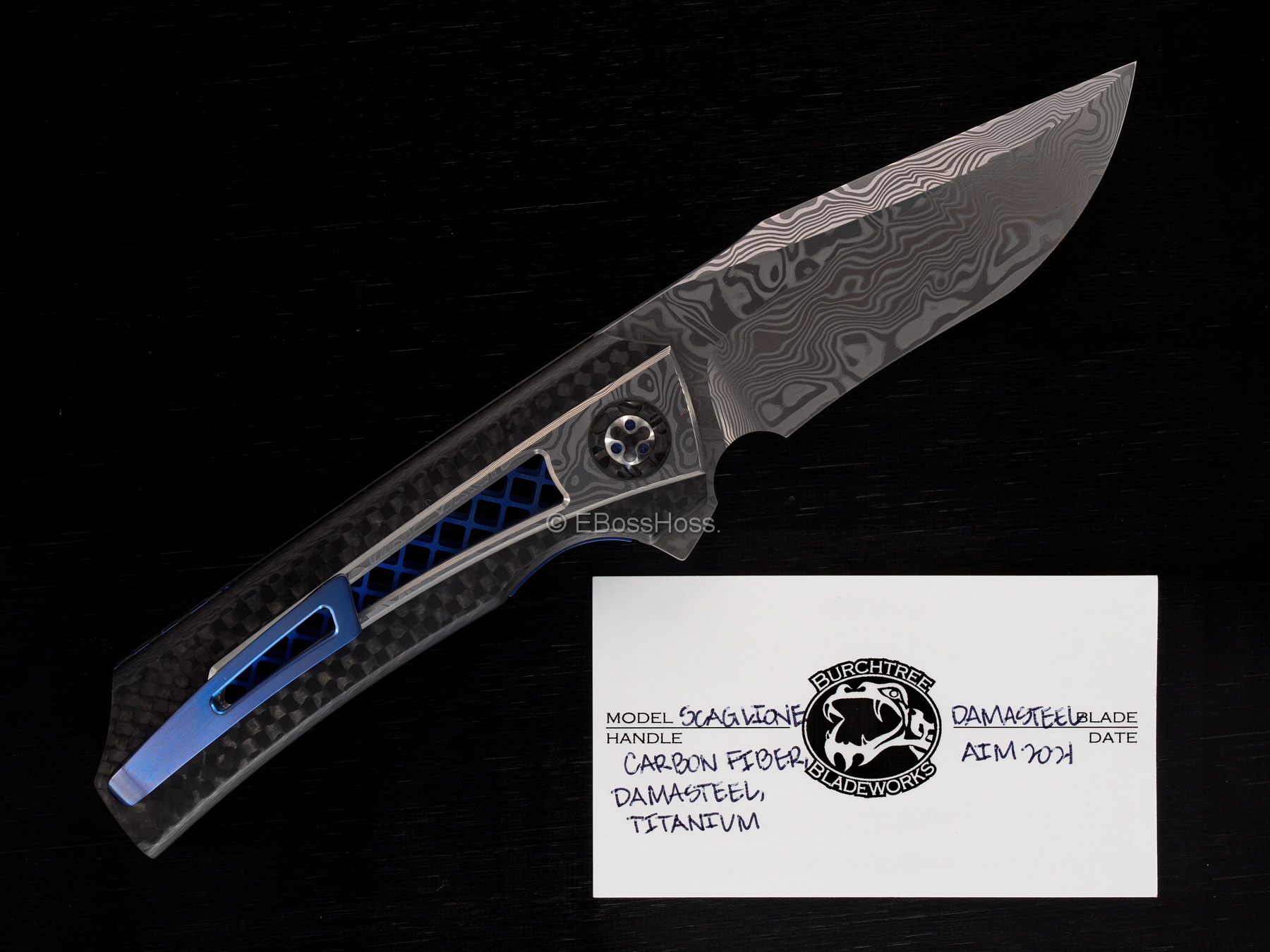 Michael Burch (Burchtree Bladeworks) Custom Very Deluxe Scaglione Flipper
