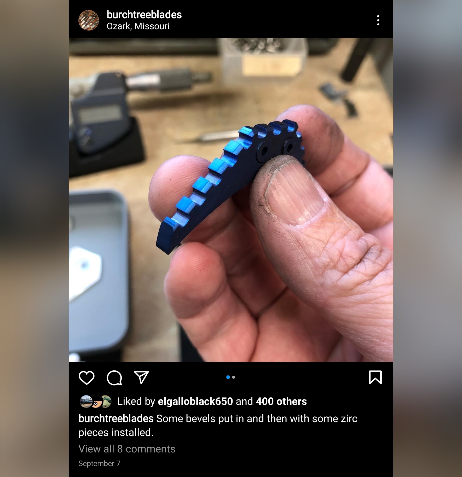 Michael Burch (Burchtree Bladeworks) Custom Very Deluxe Scaglione Flipper