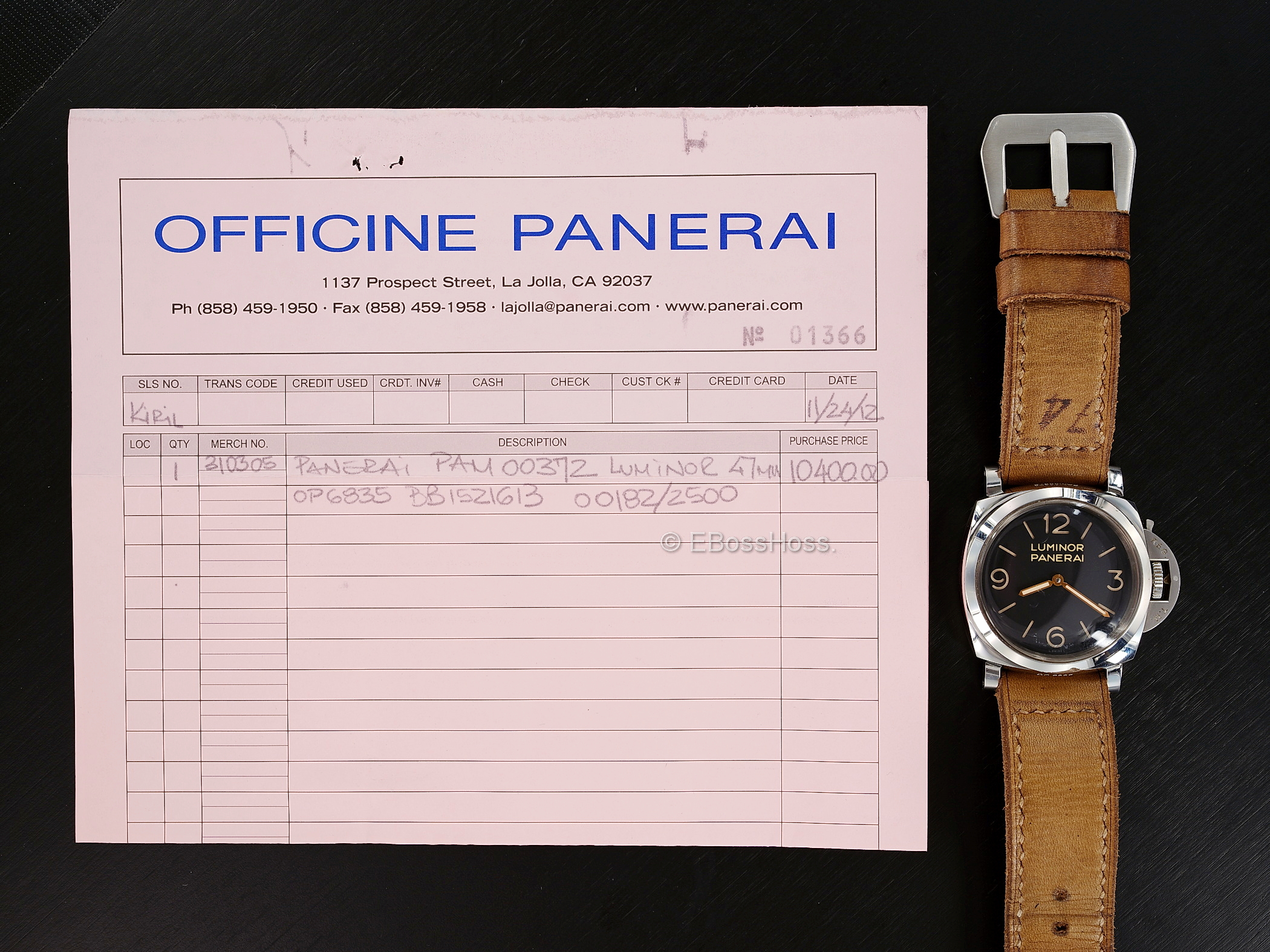 Paanerai PAM372 Luminor 1950 3 Days (PAM00372 PAM 372)
