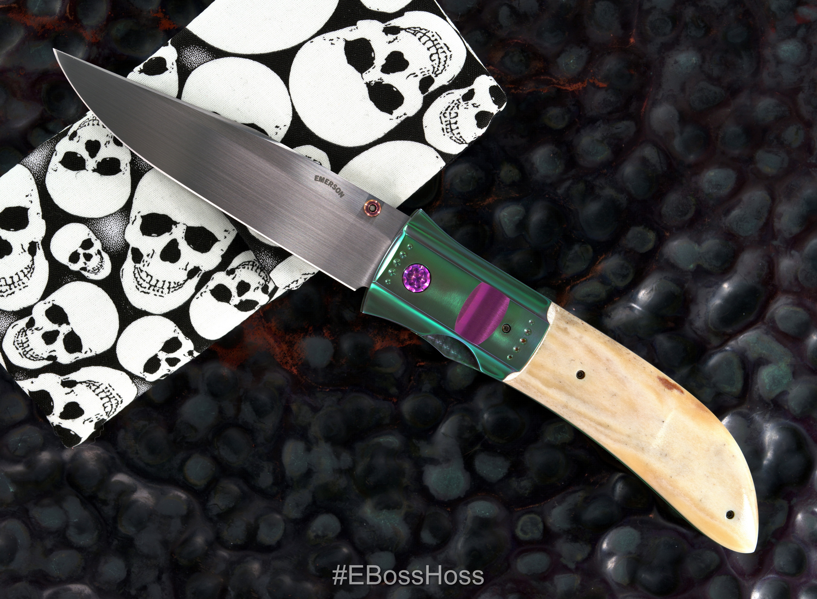 Ernie Emerson Custom Bolstered Halfmoon Pre-Prototype A116 &#039;&#039;Missing Link&#039;&#039;