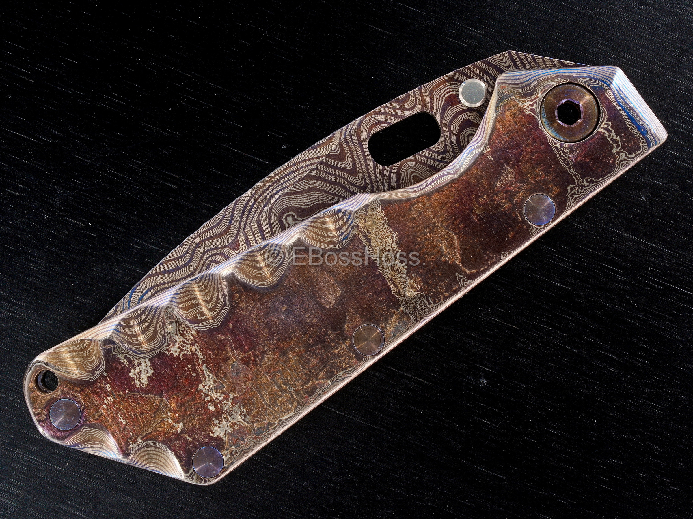 Mick Strider Custom (MSC) Cobalt-Damascus Nightmare XL