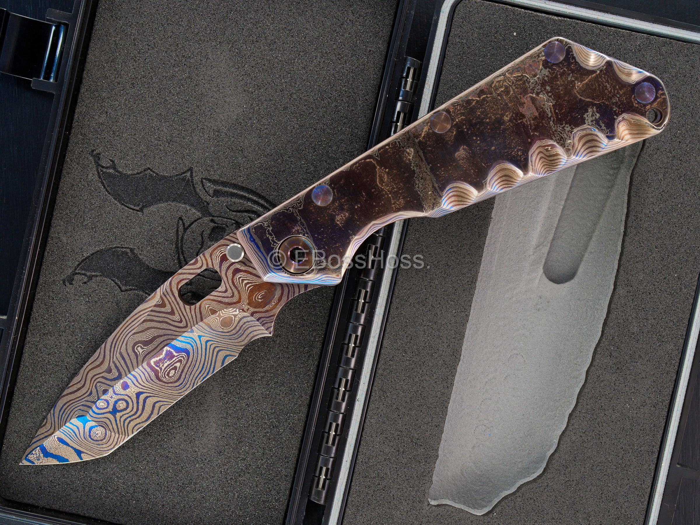 Mick Strider Custom (MSC) Cobalt-Damascus Nightmare XL