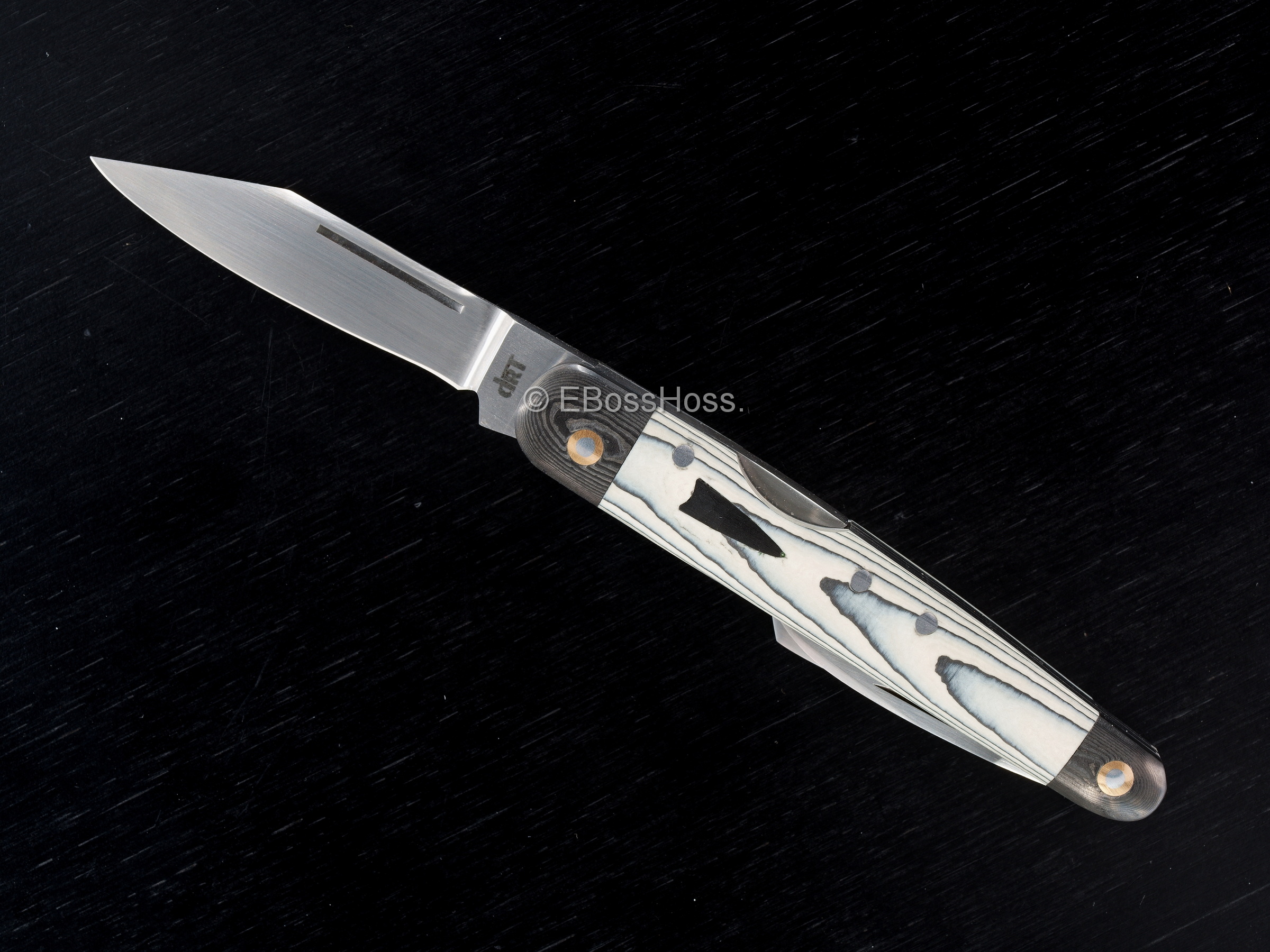 Dr T Knives / David Taber Custom Carboquartz Lockback Whittler