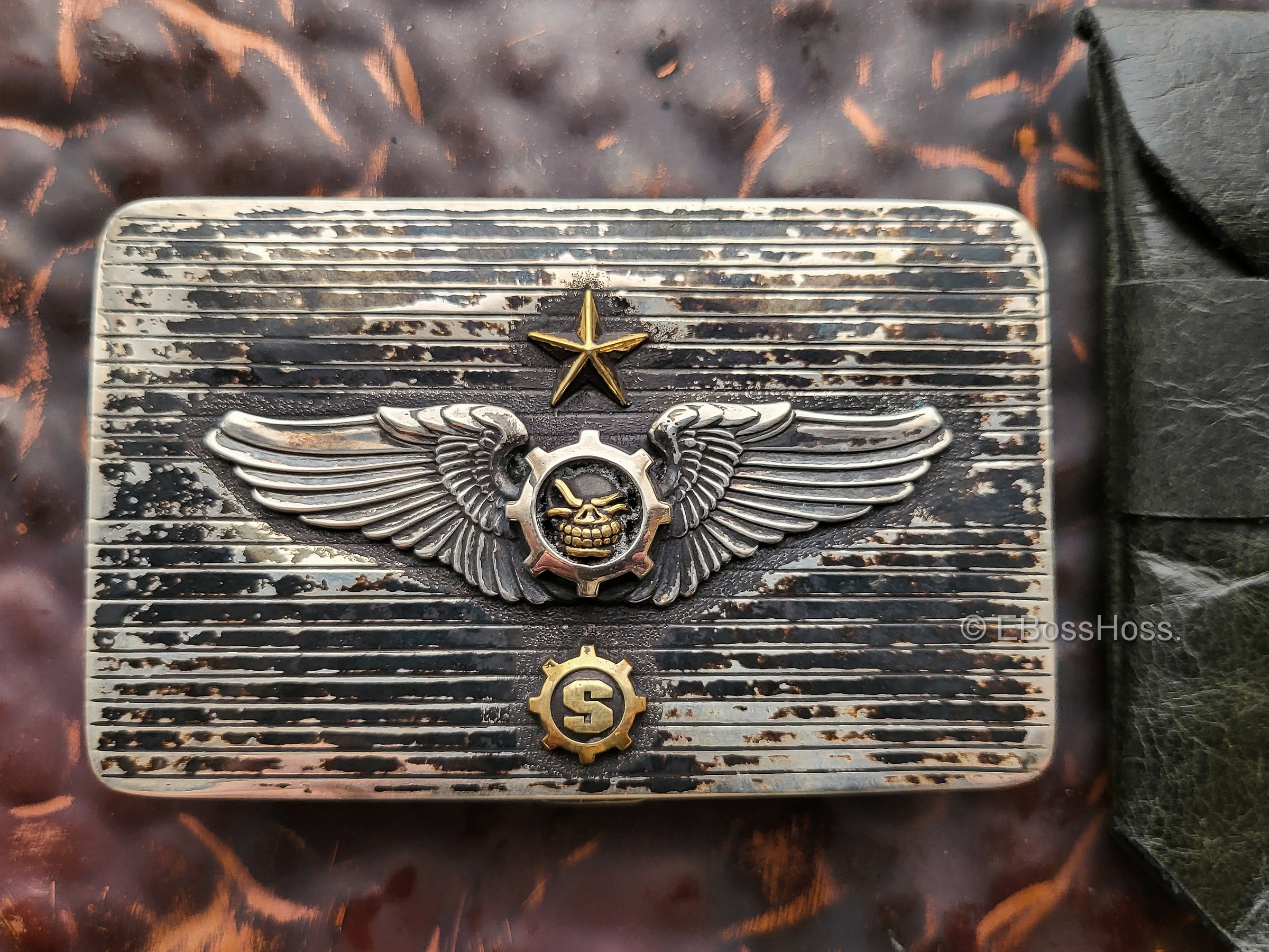 Starlingear Custom ''Personal Collection'' Sterling Silver Cigarette Box by Ryk Maverick