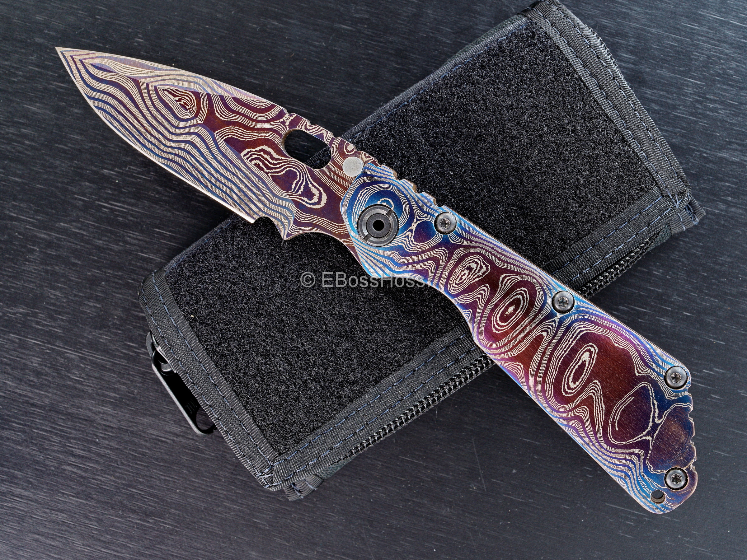 Mick Strider Custom (MSC) Cobalt-Damascus SMF