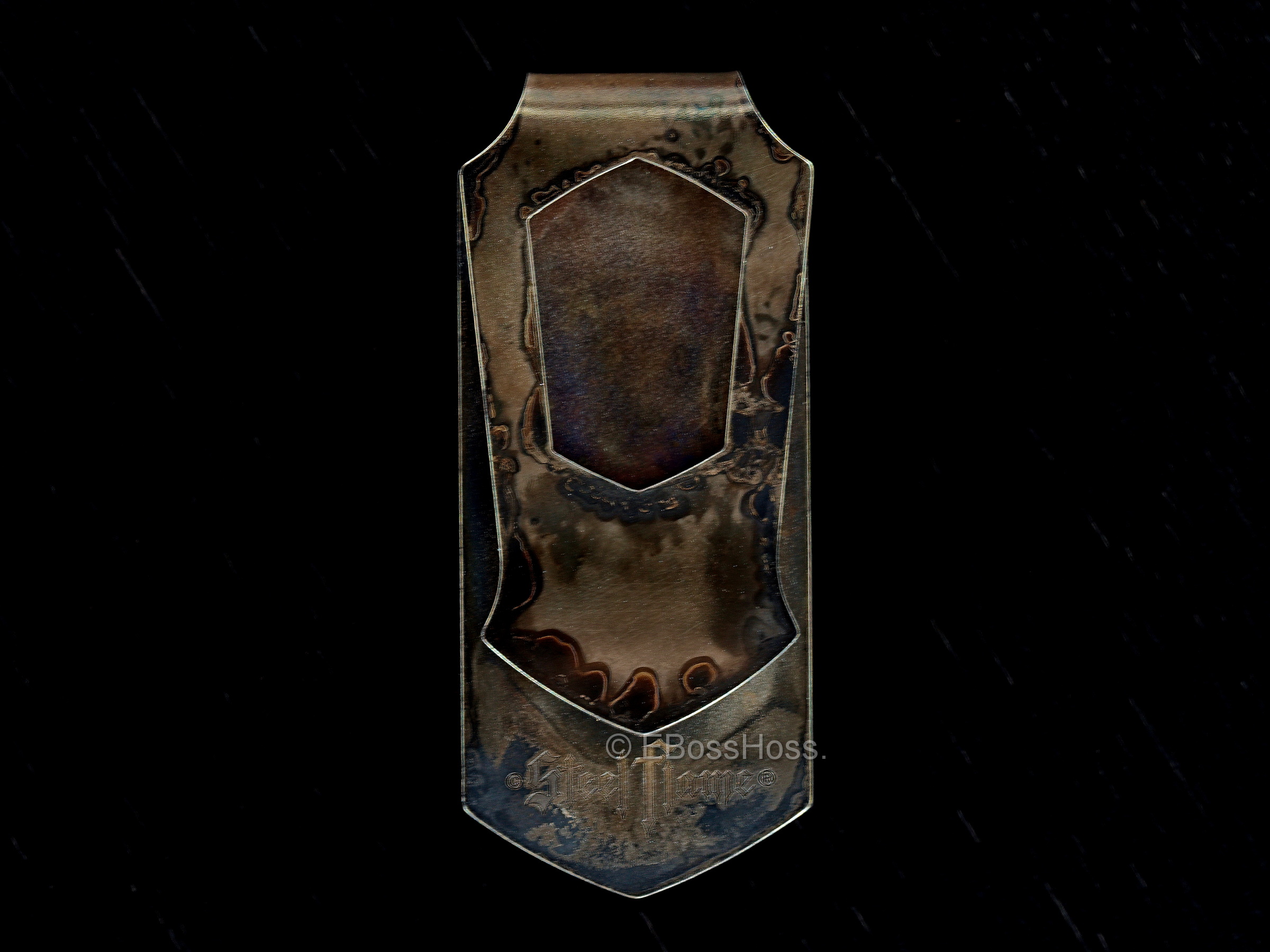 Steel Flame Vigilant Warrior Skull - Crusader Cross Money Clip