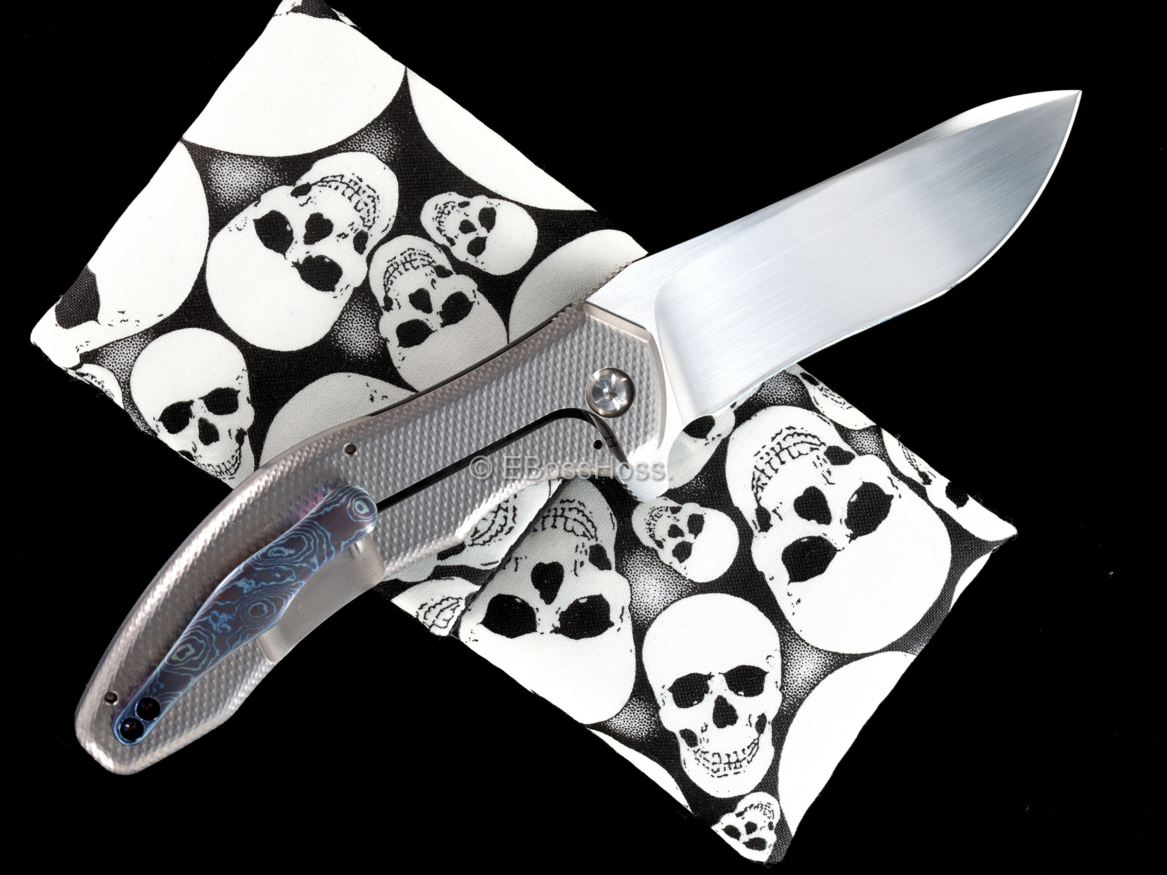 Gerry McGinnis Custom 2022 PNWCI Red Rag-Micarta Mini Piston Flipper