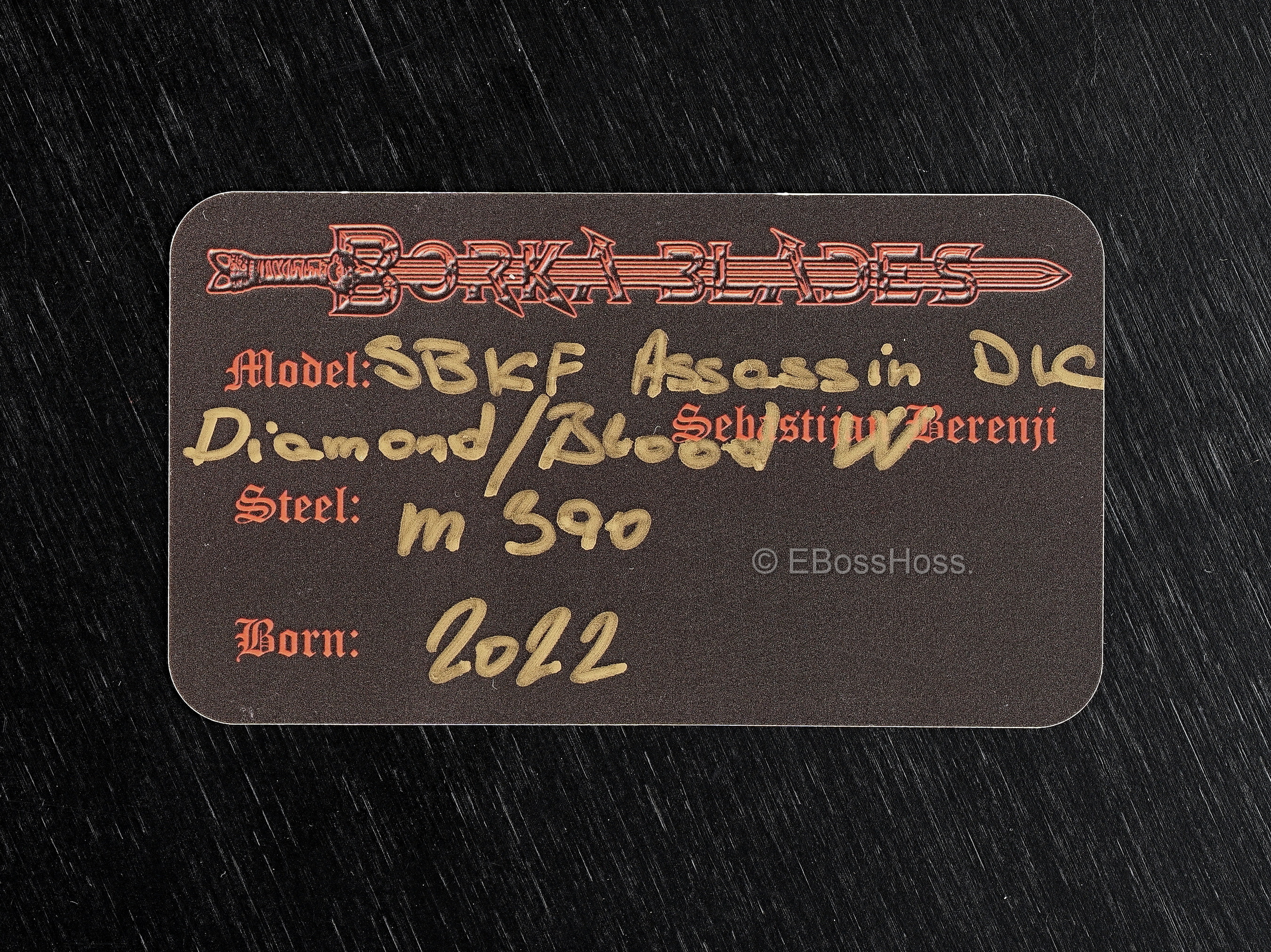 Marfione Custom Knives / Borka Blades Custom SBKF Assassin Collaboration