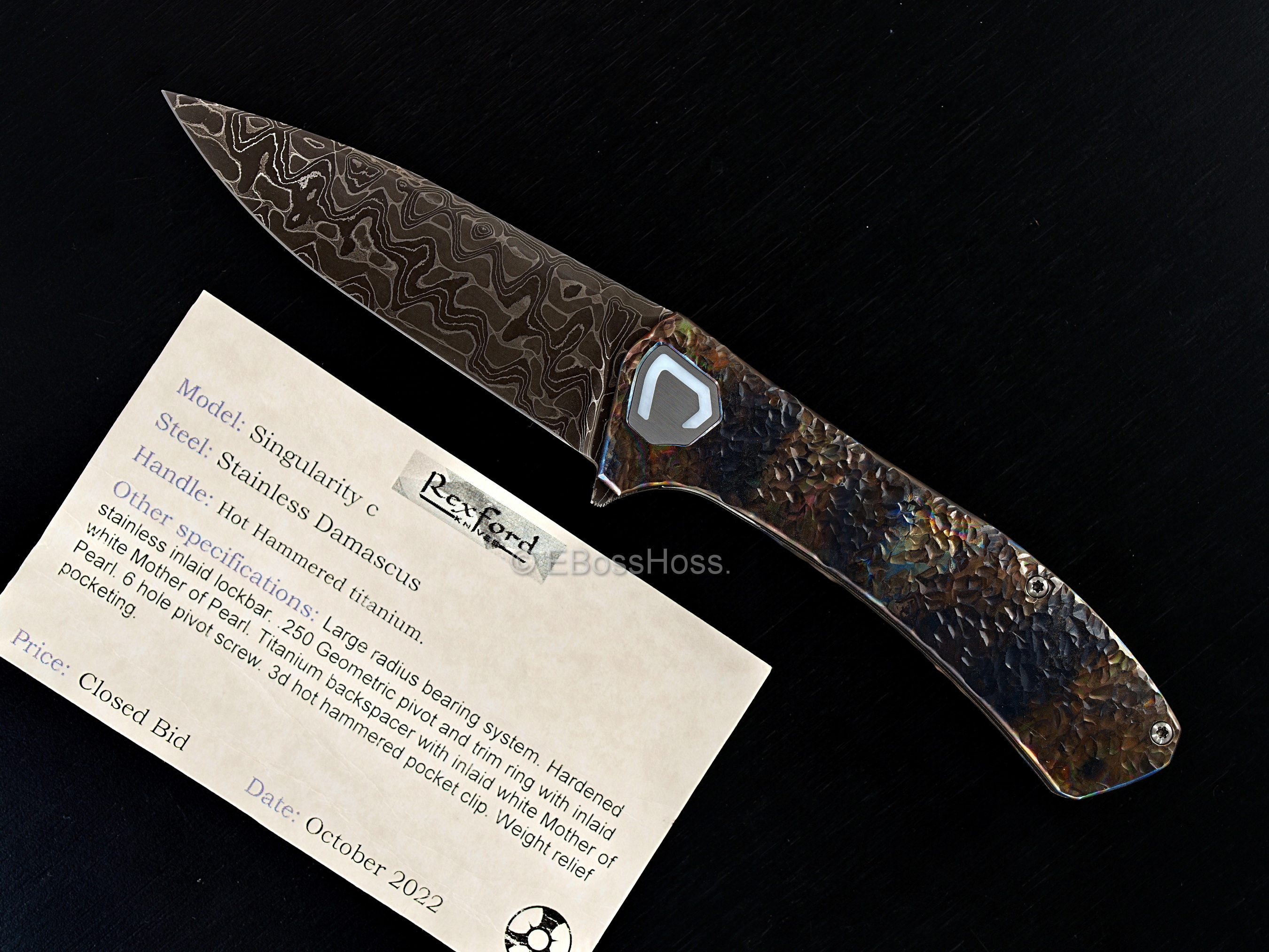 Todd Rexford Custom Hot Hammered Singularity C Flipper