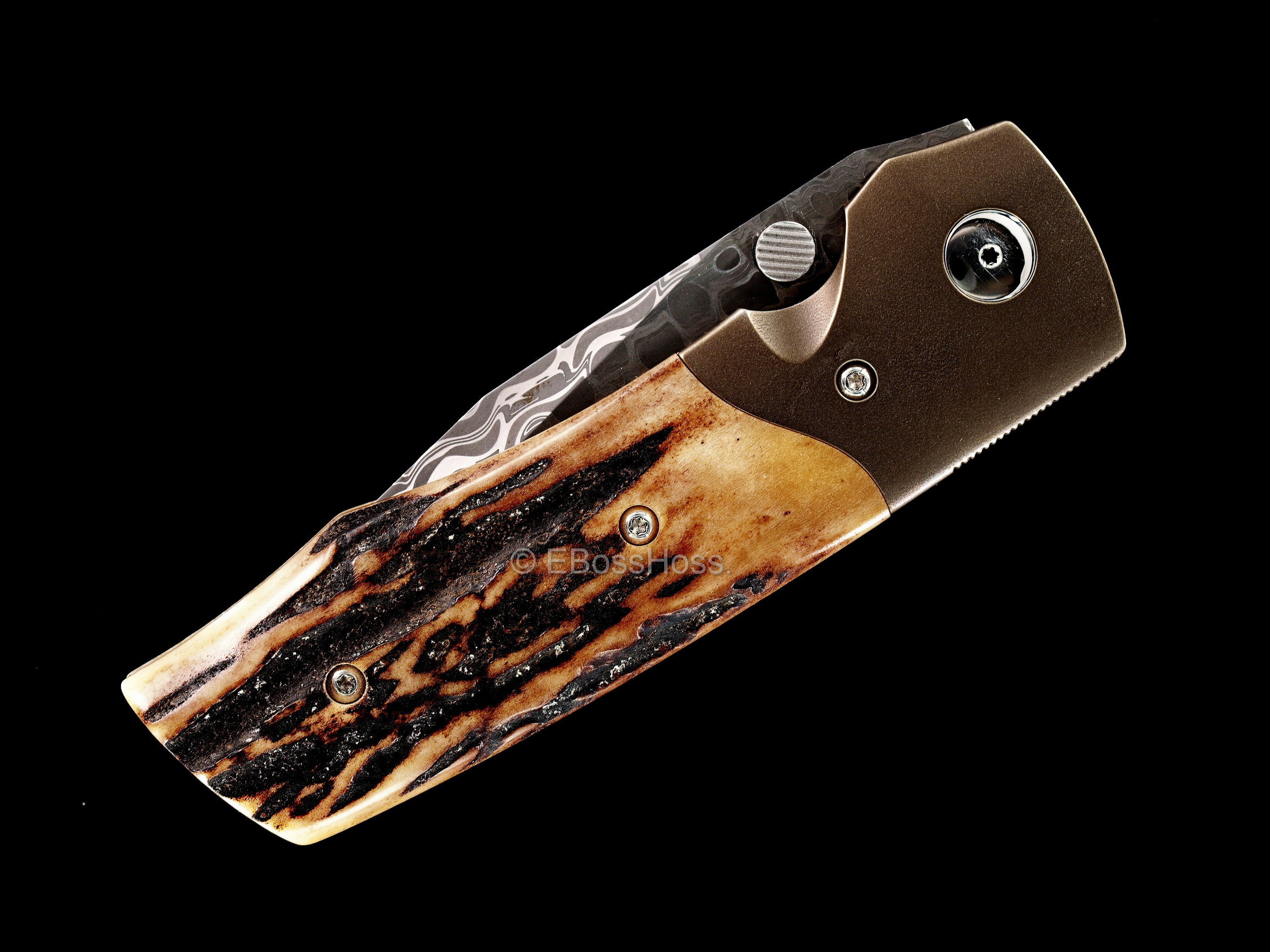 Charles Marlowe Custom Deluxe Bulldog - Stag & Damasteel