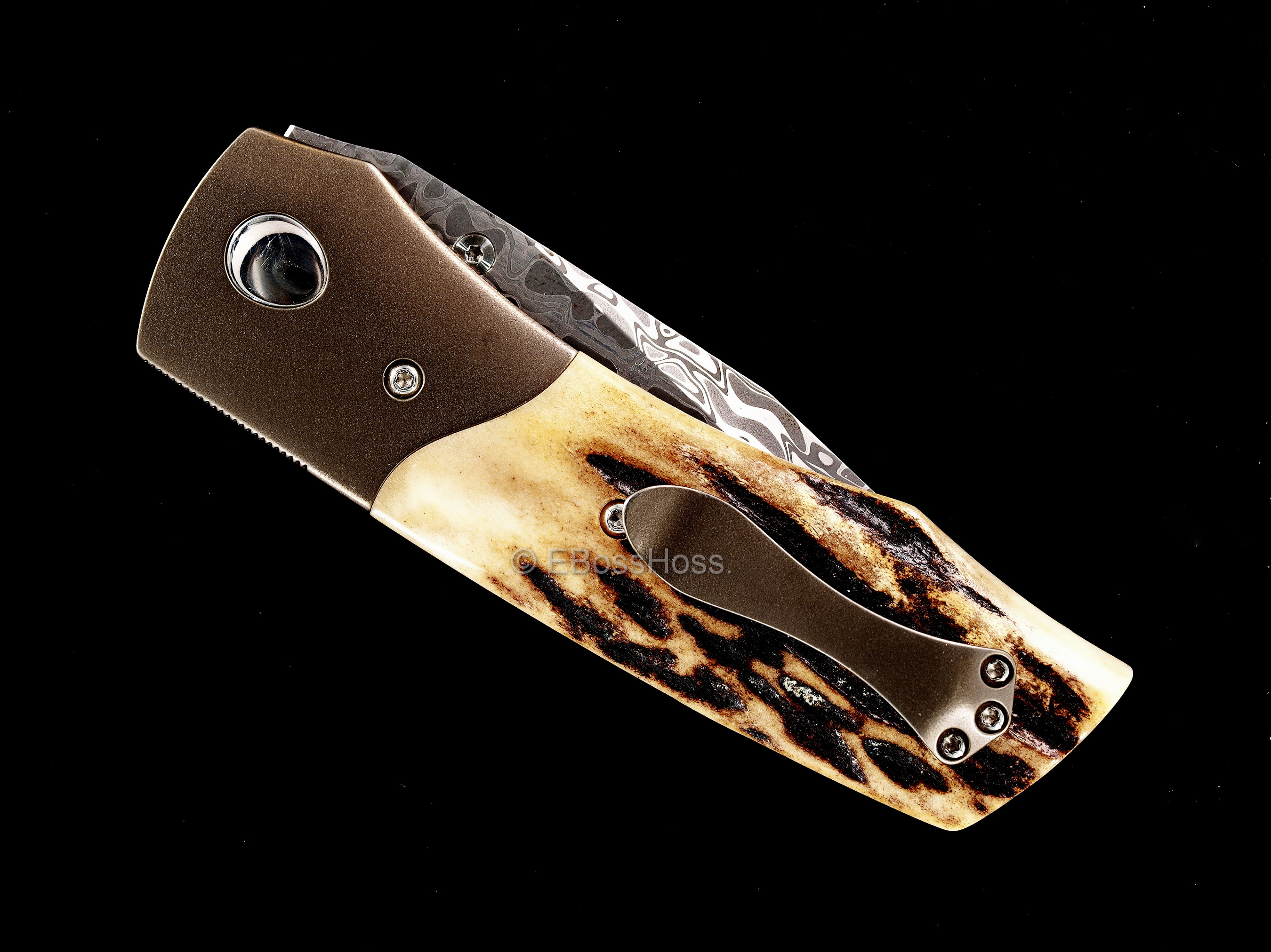 Charles Marlowe Custom Deluxe Bulldog - Stag & Damasteel