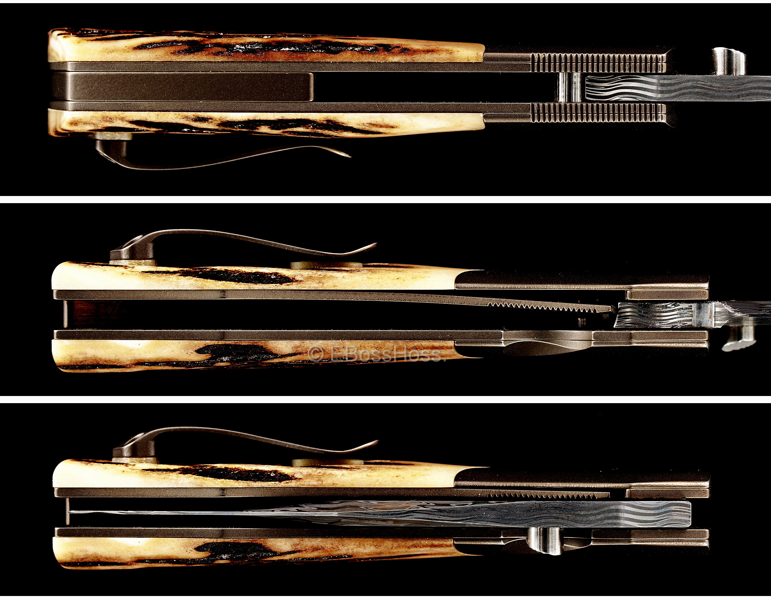 Charles Marlowe Custom Deluxe Bulldog - Stag & Damasteel