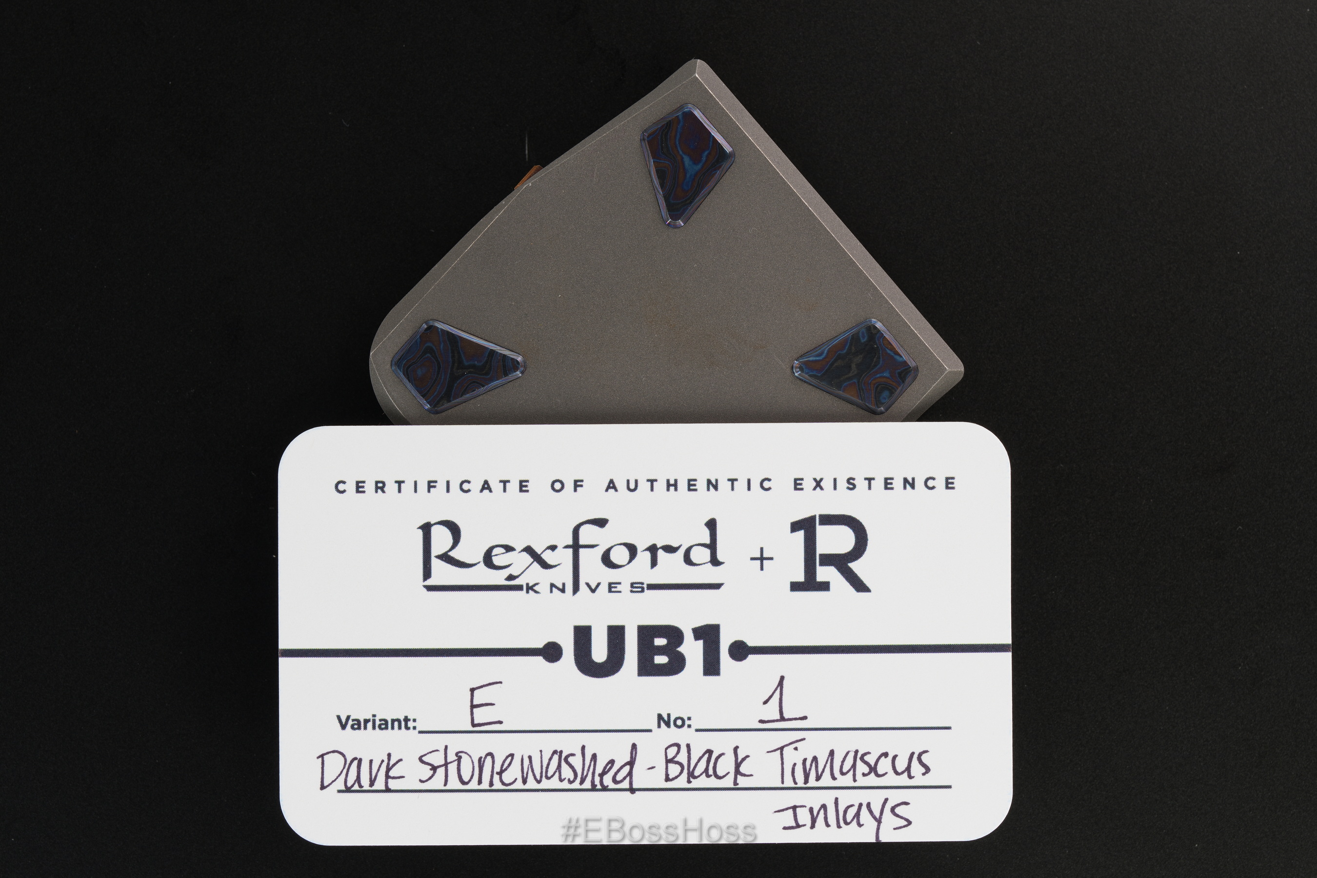 Todd Rexford - R1 UB1 V-E #1 with Black Timascus Inlays