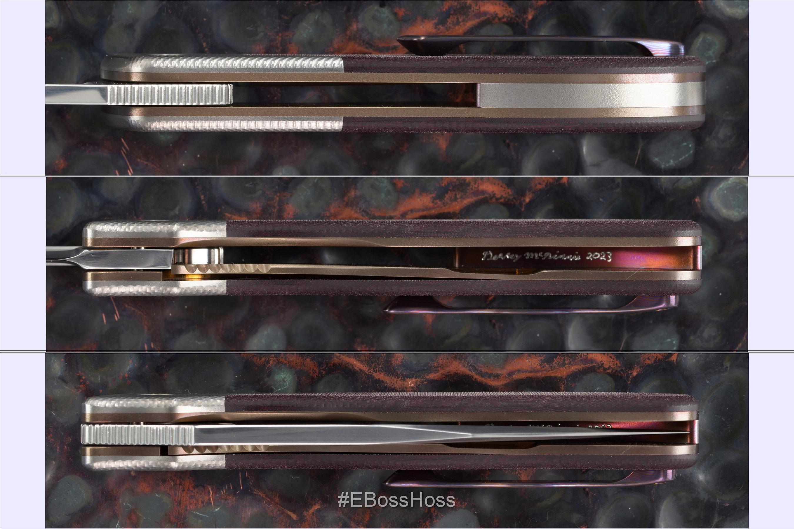 Gerry McGinnis Custom Bolstered Deluxe Notorious Clip Point