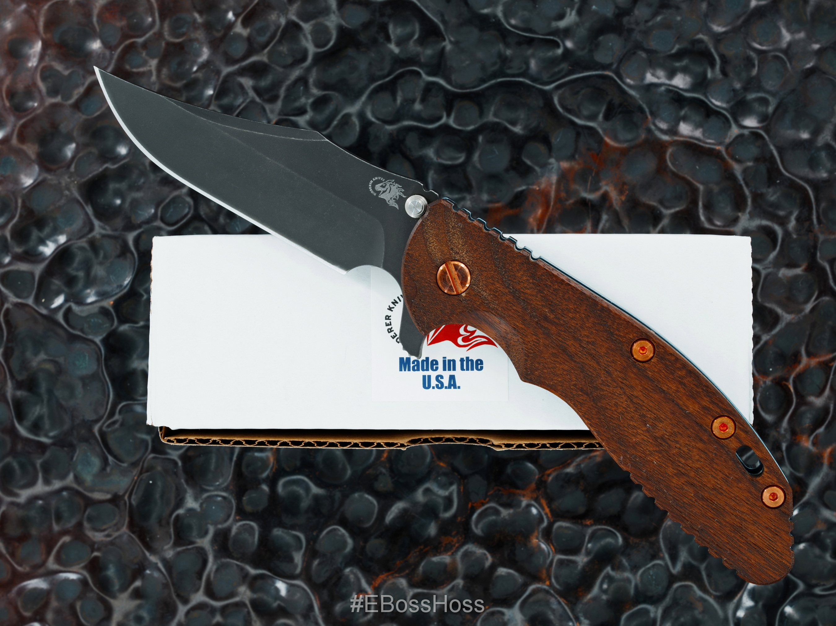 Hinderer Knives Deluxe XM-24 Black Bowie Flipper