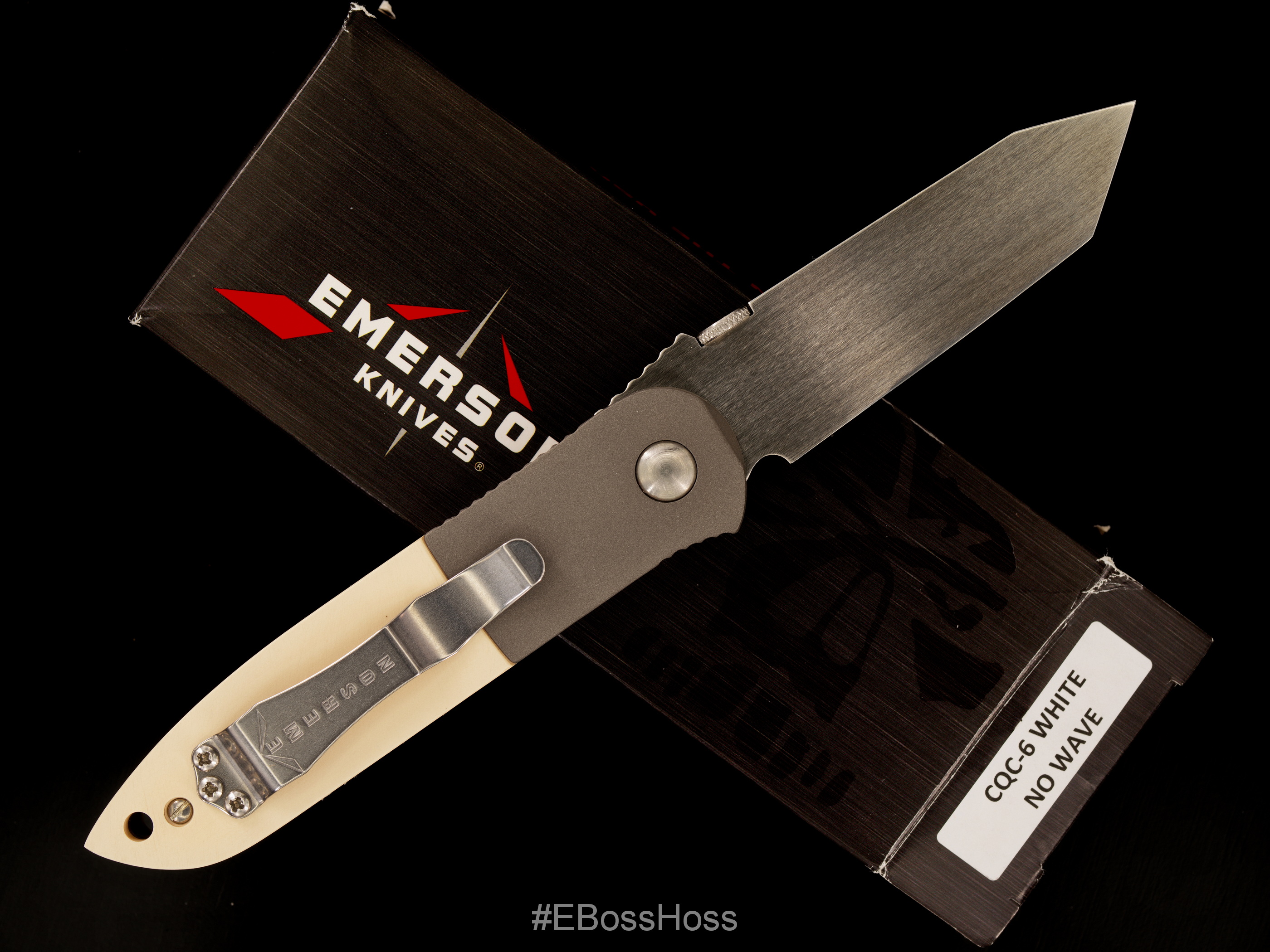 Ernie Emerson Custom White-Ivory Paper Micarta No Wave CQC-6