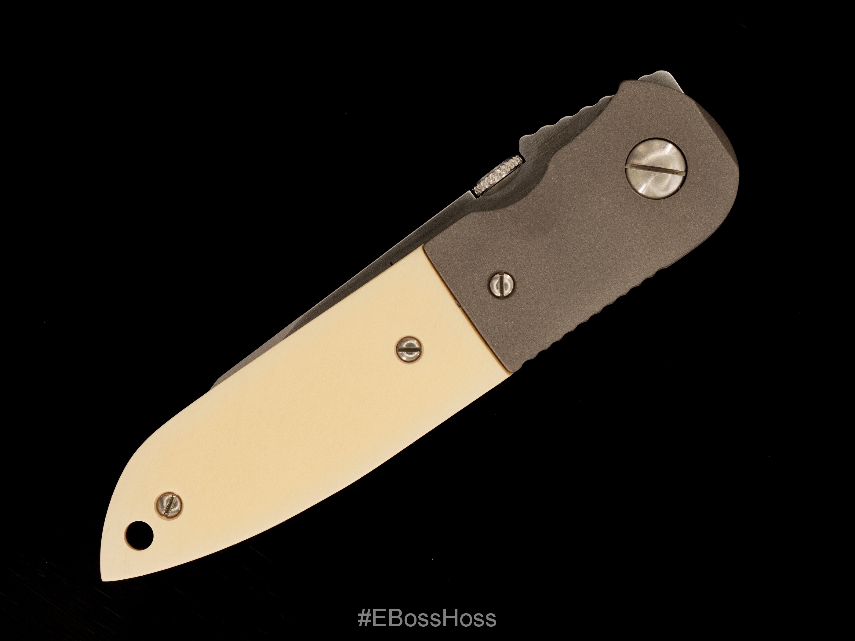 Ernie Emerson Custom White-Ivory Paper Micarta No Wave CQC-6