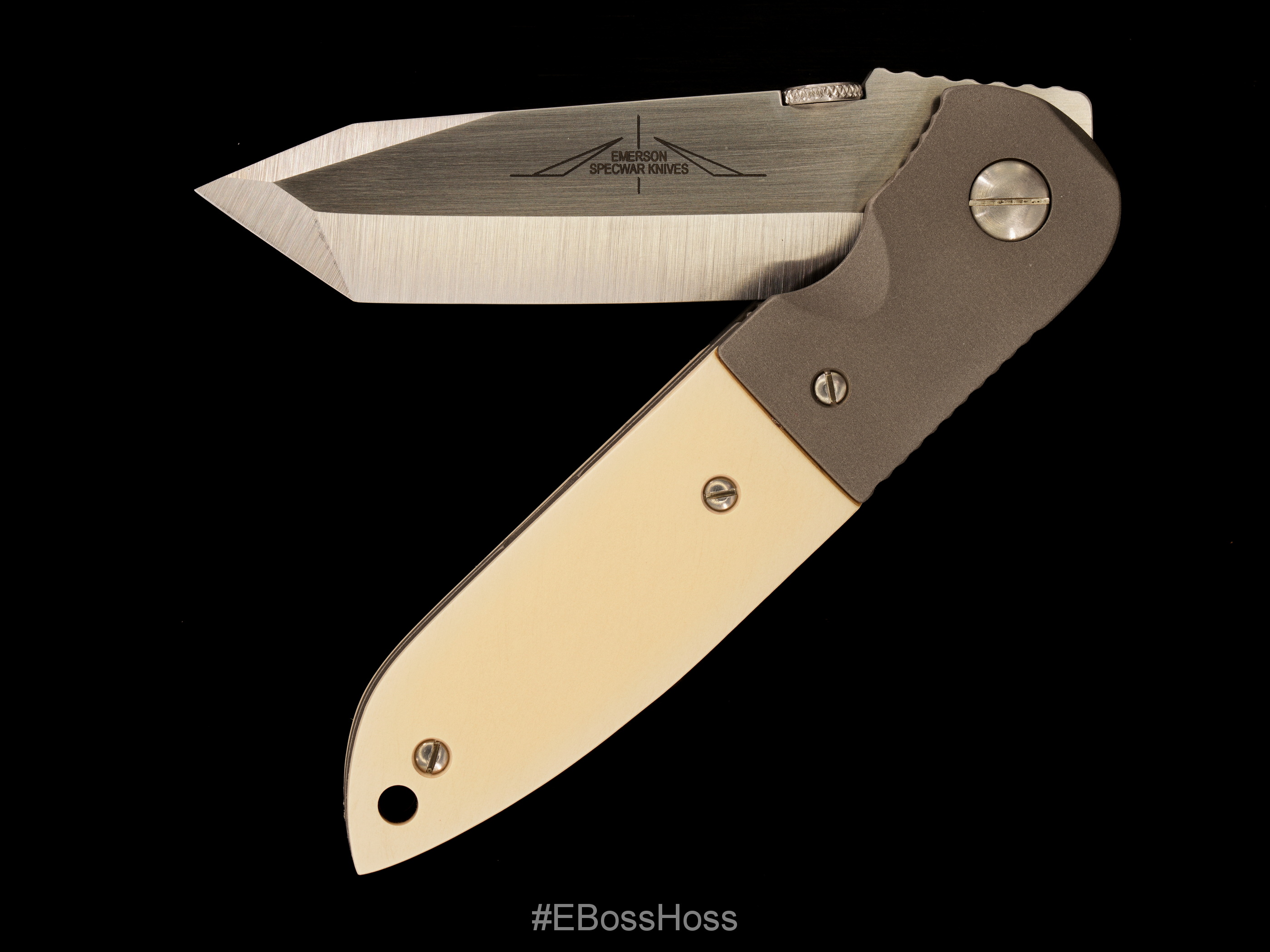 Ernie Emerson Custom White-Ivory Paper Micarta No Wave CQC-6