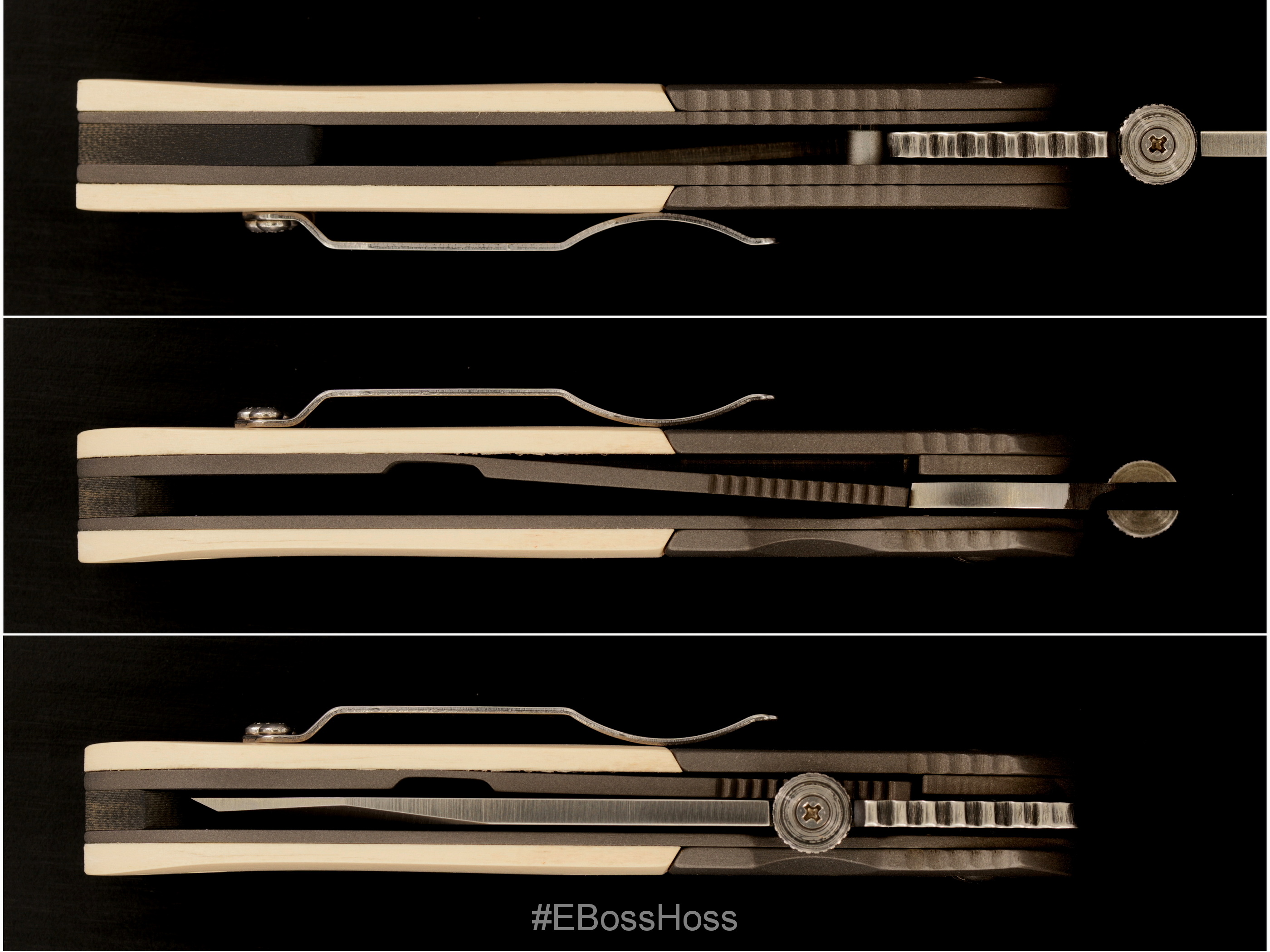 Ernie Emerson Custom White-Ivory Paper Micarta No Wave CQC-6