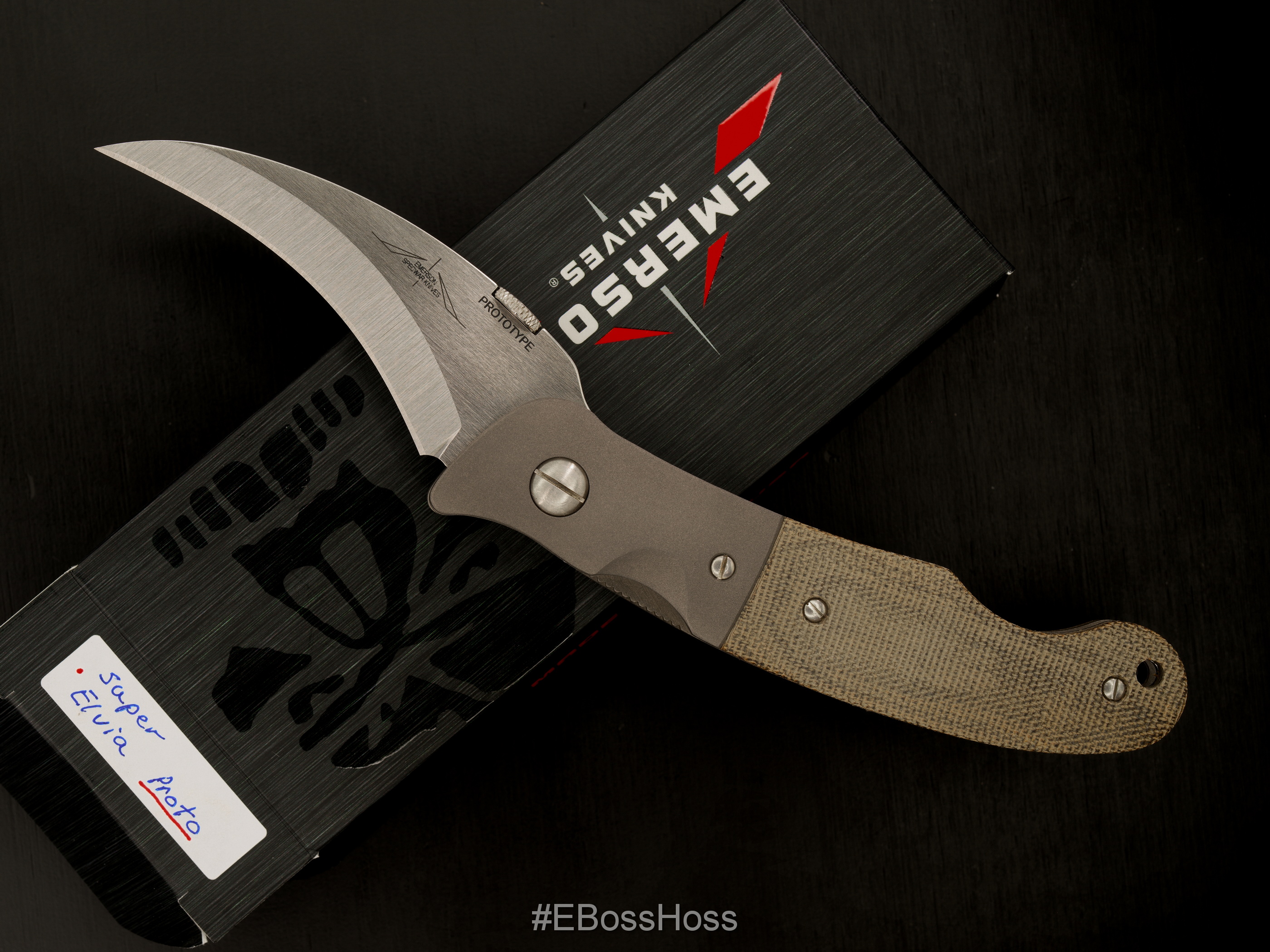 Ernie Emerson Custom Bolstered Non-Waved Super Elvia PROTOTYPE