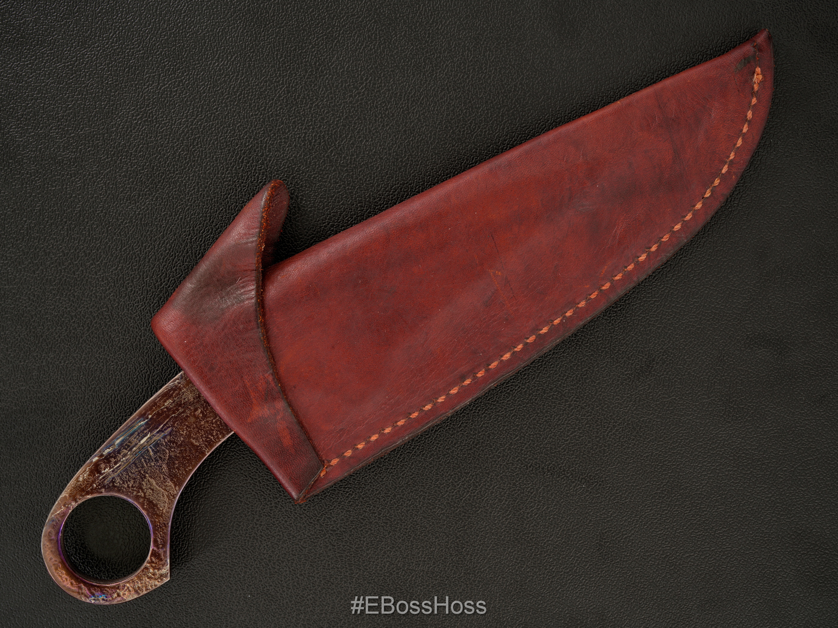 Marisa Strider Custom Cobalt Damascus KVA XL w/MSC Sheath