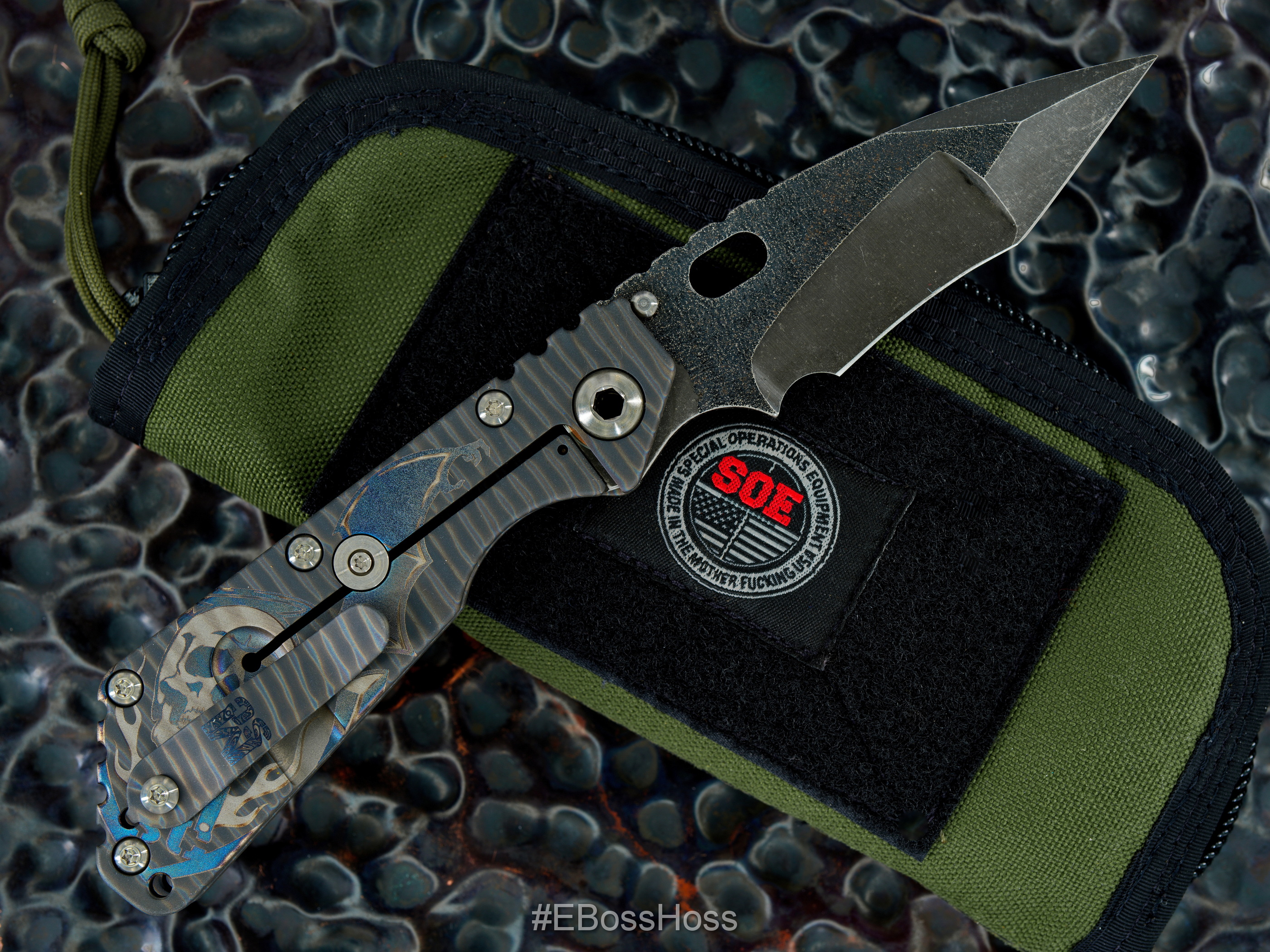 Mick Strider Custom (MSC) Batwing Nightmare Recurve Tanto SMF