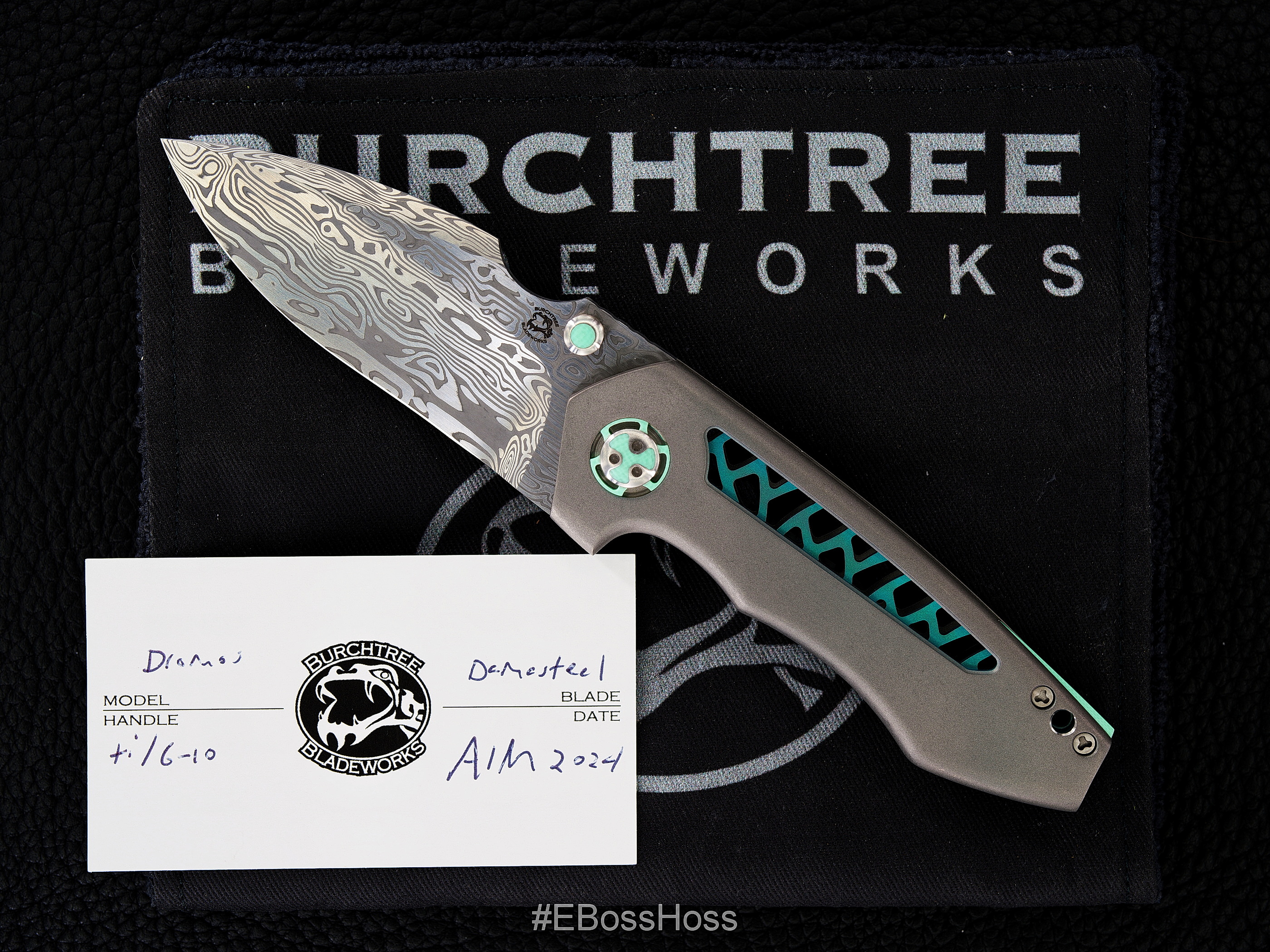 Michael Burch (Burchtree Bladeworks) Custom Vented Dromos Inset-Lock Flipper