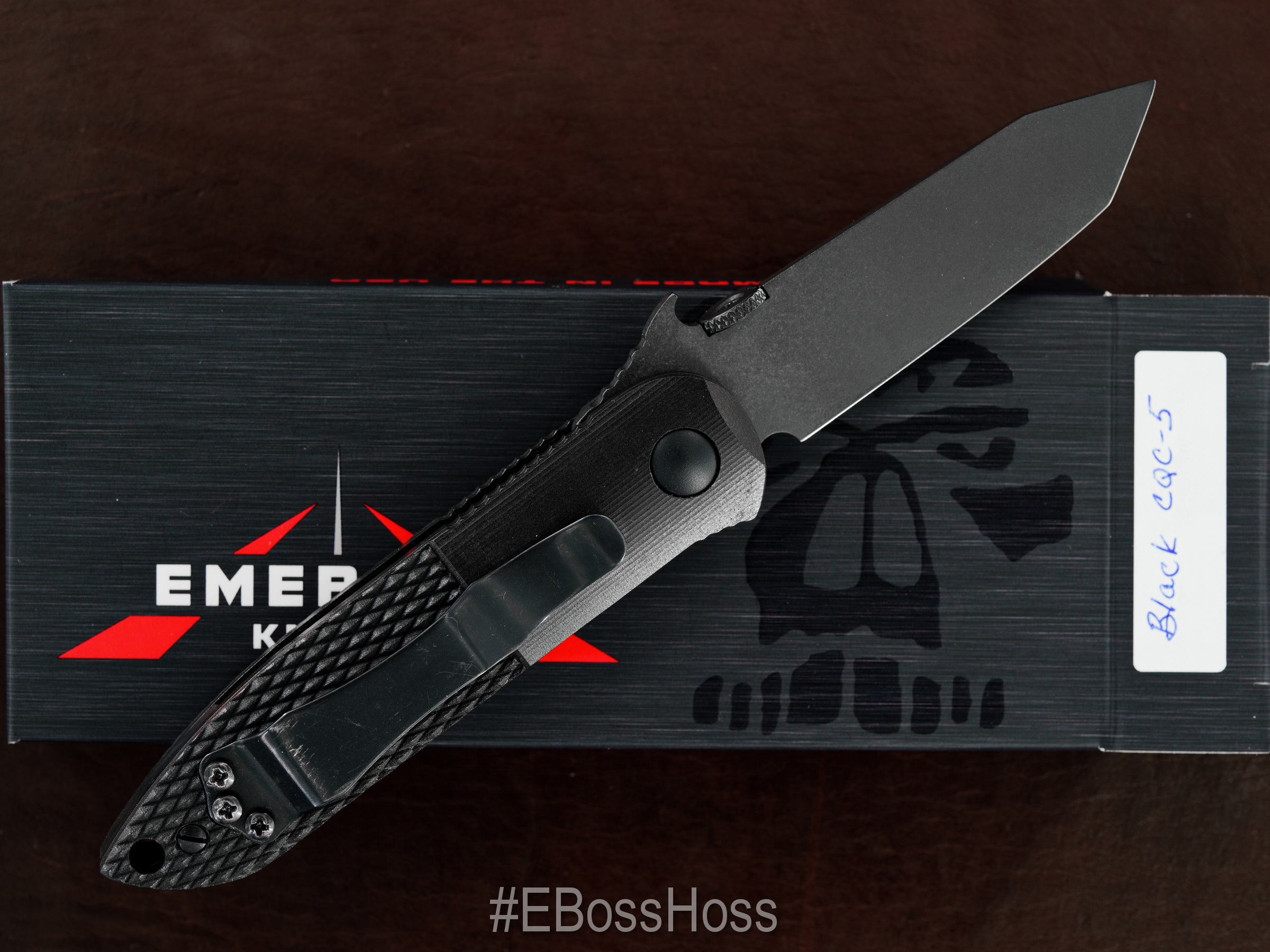 Ernie Emerson Custom Black CQC-5 Waved