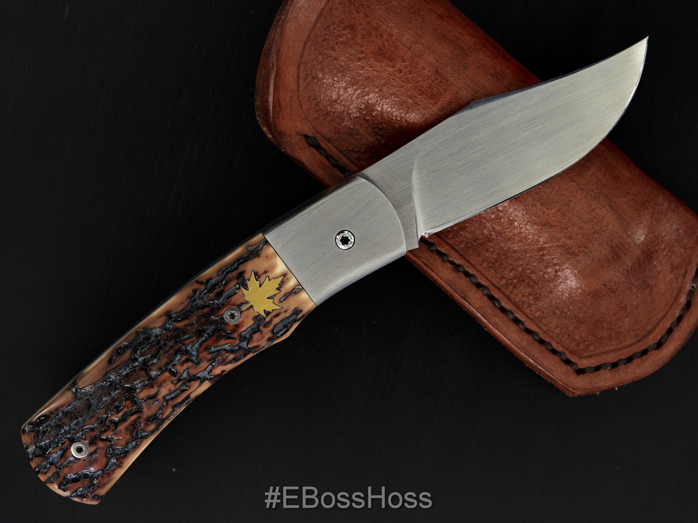Jean-Pierre Potvin Custom Stag Slip Joint Knife - #1
