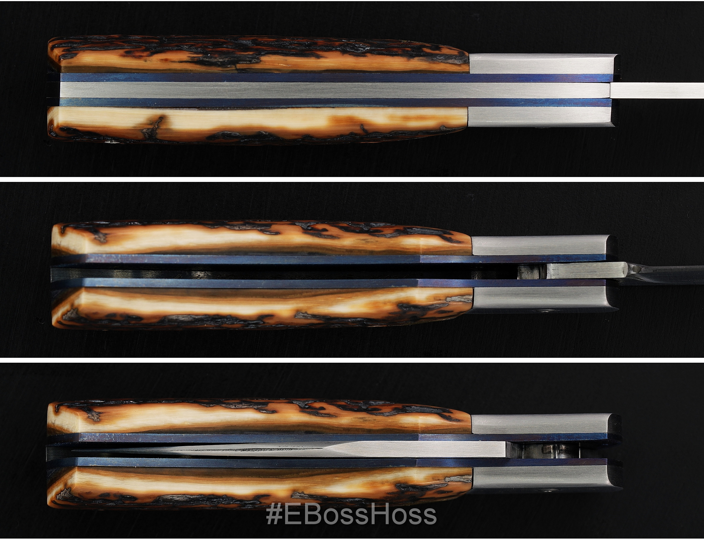 Jean-Pierre Potvin Custom Stag Slip Joint Knife - #1