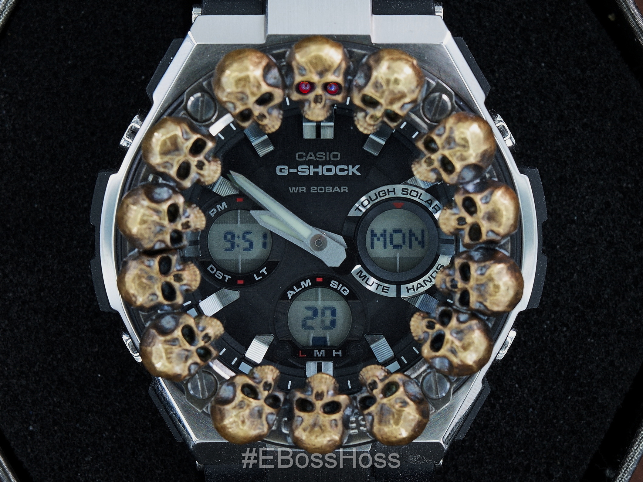 Steel Flame Custom Vigilant Skull G-Shock - by Derrick Obatake