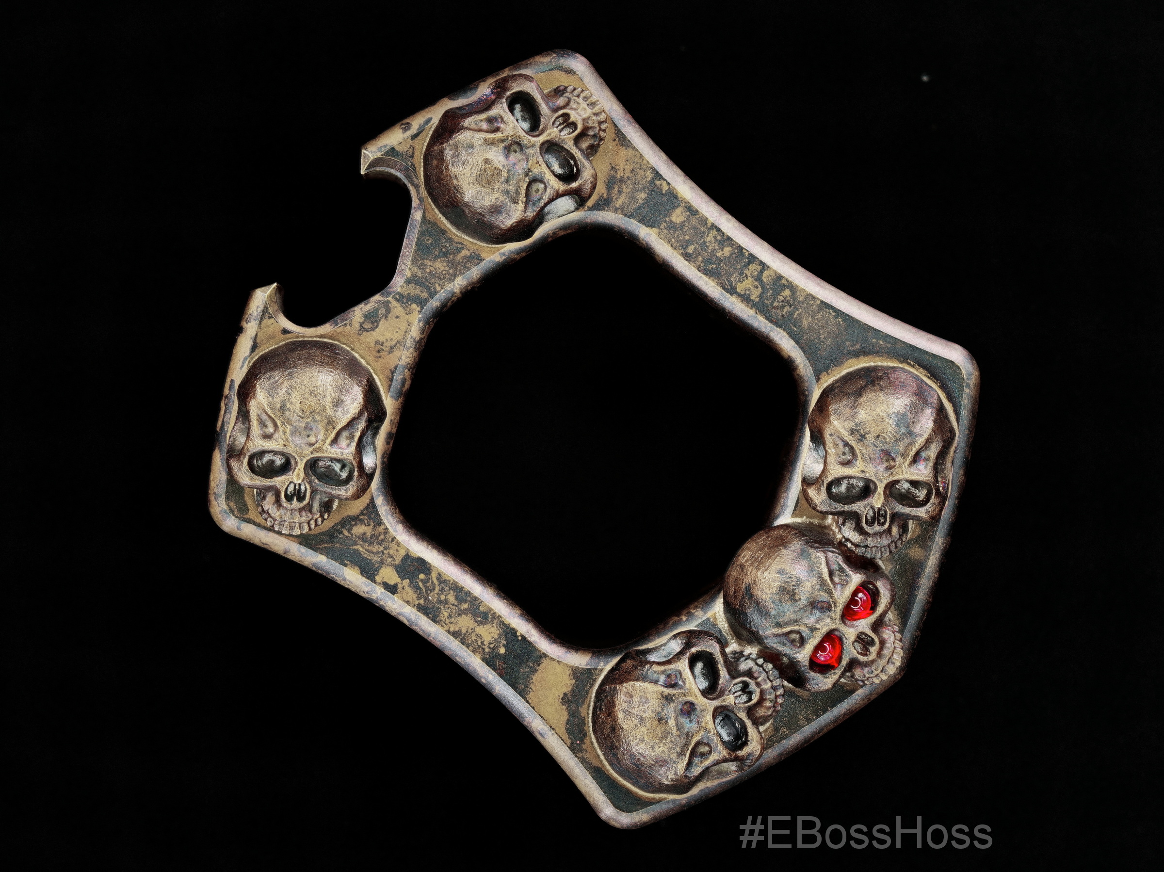 Derrick Obatake Custom ONE Vigilant Warrior Skulls Sledge Ring - Bottle Opener