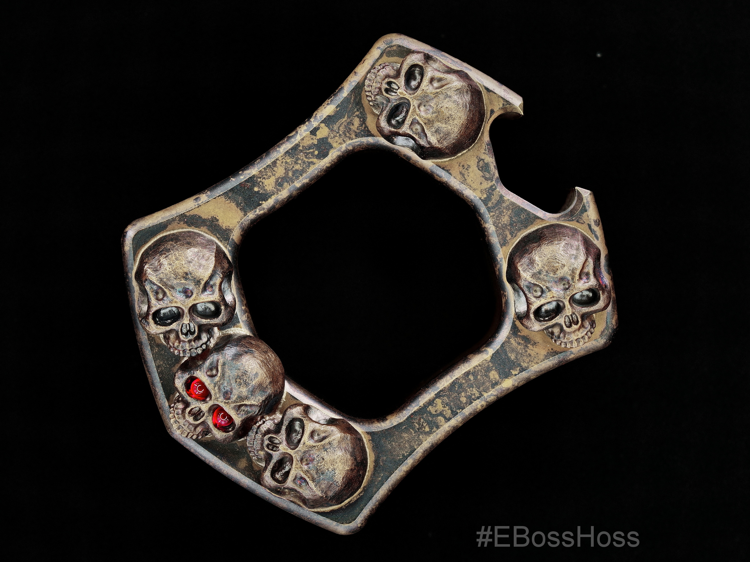 Derrick Obatake Custom ONE Vigilant Warrior Skulls Sledge Ring - Bottle Opener