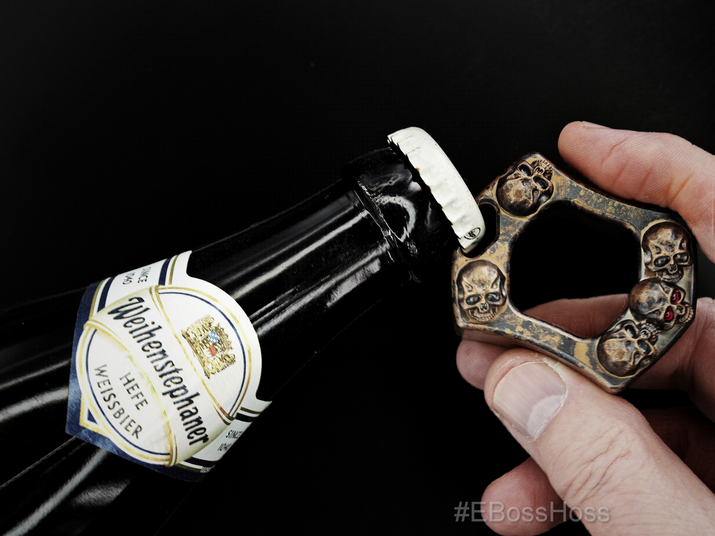 Derrick Obatake Custom ONE Vigilant Warrior Skulls Sledge Ring - Bottle Opener