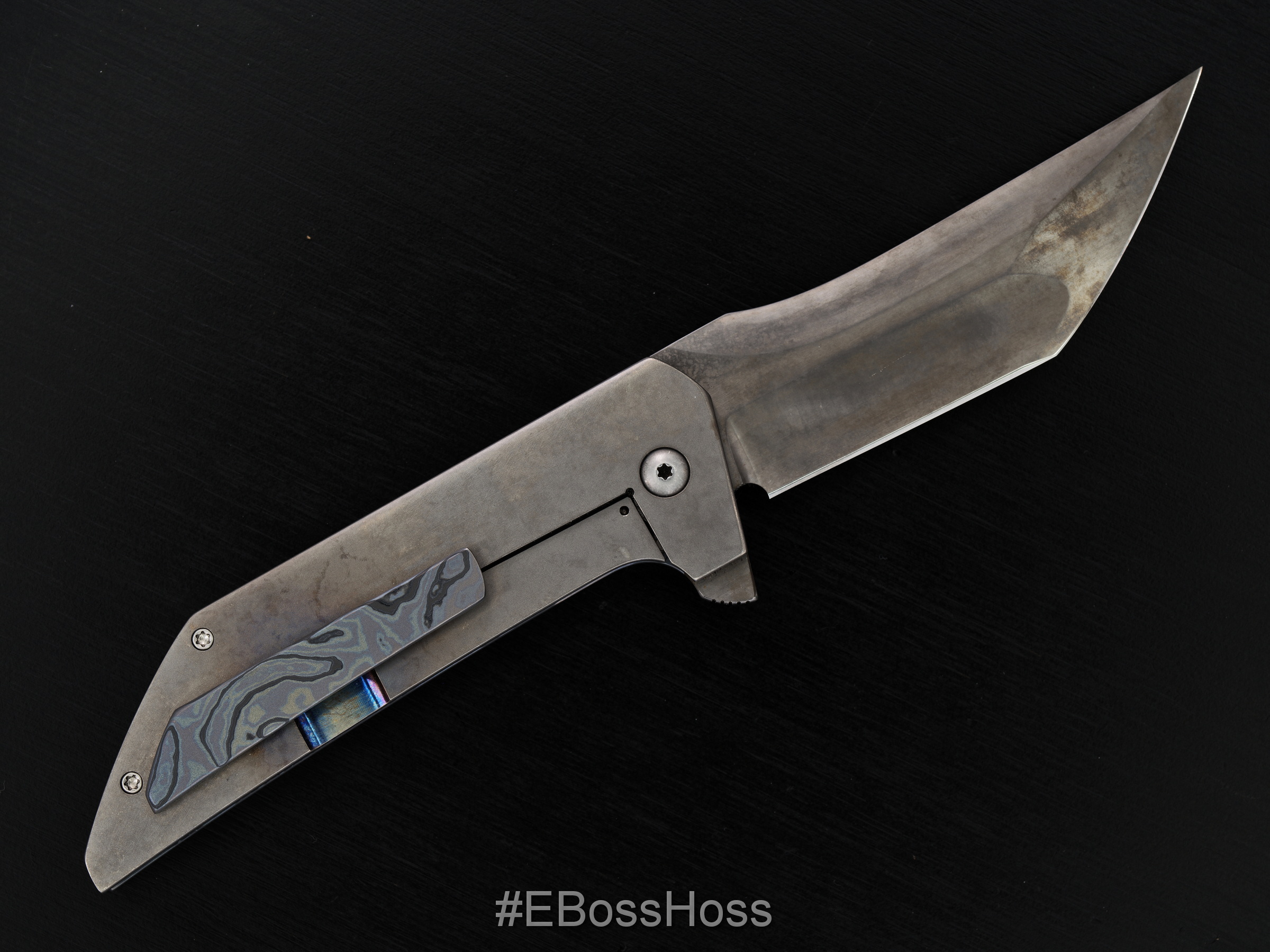 David Santiago Custom Deluxe Folding Tanto Flipper - Thin Version