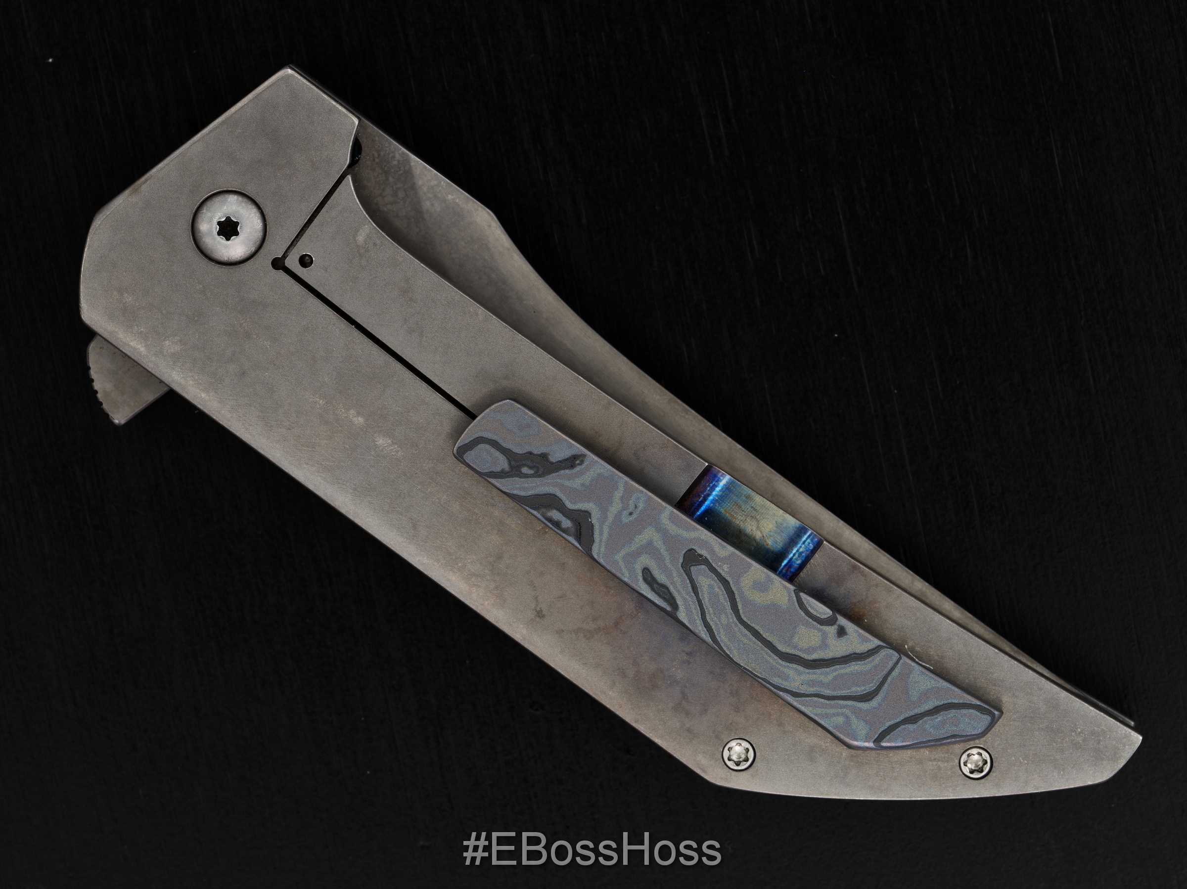 David Santiago Custom Deluxe Folding Tanto Flipper - Thin Version