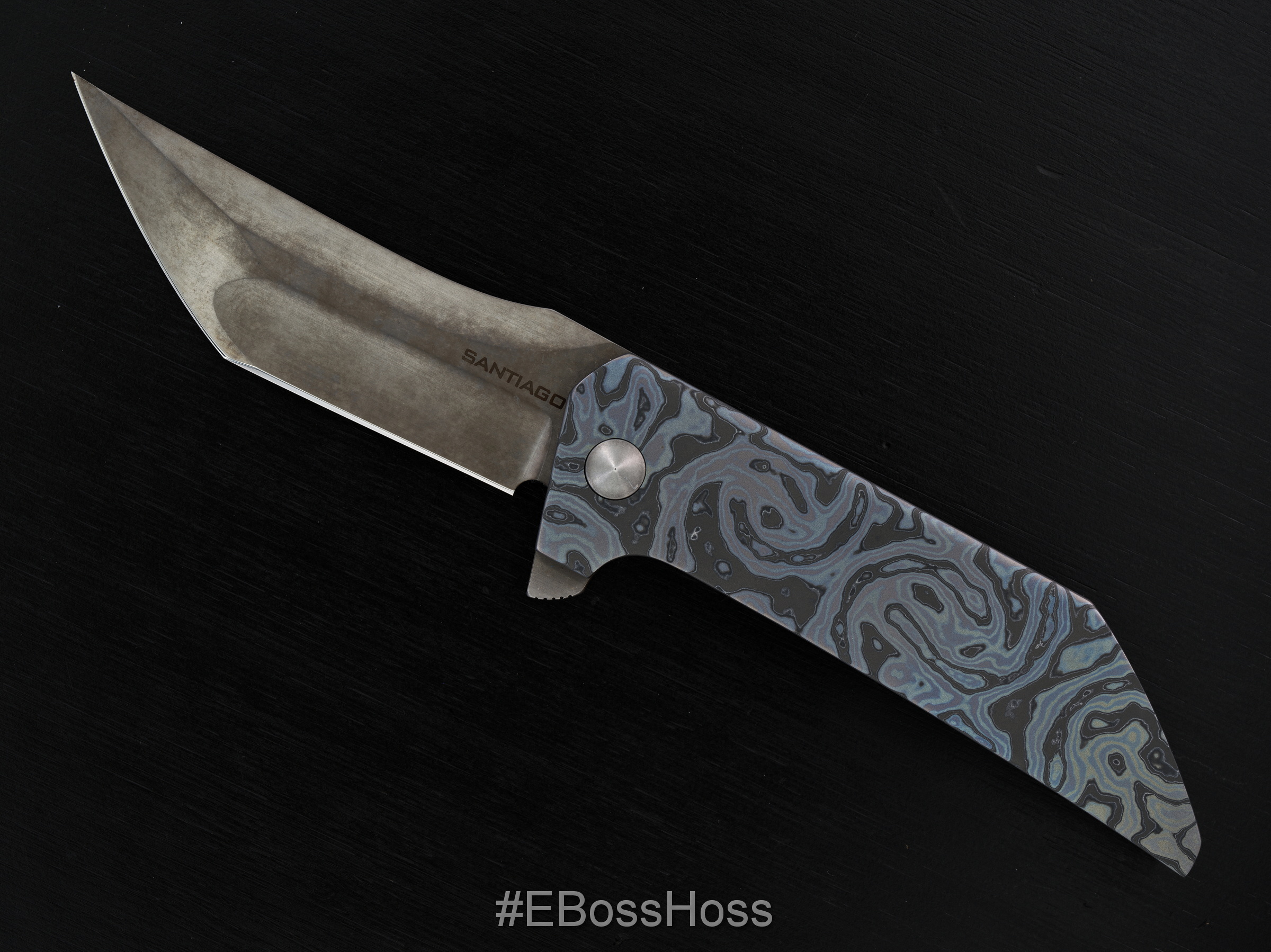 David Santiago Custom Deluxe Folding Tanto Flipper - Thin Version