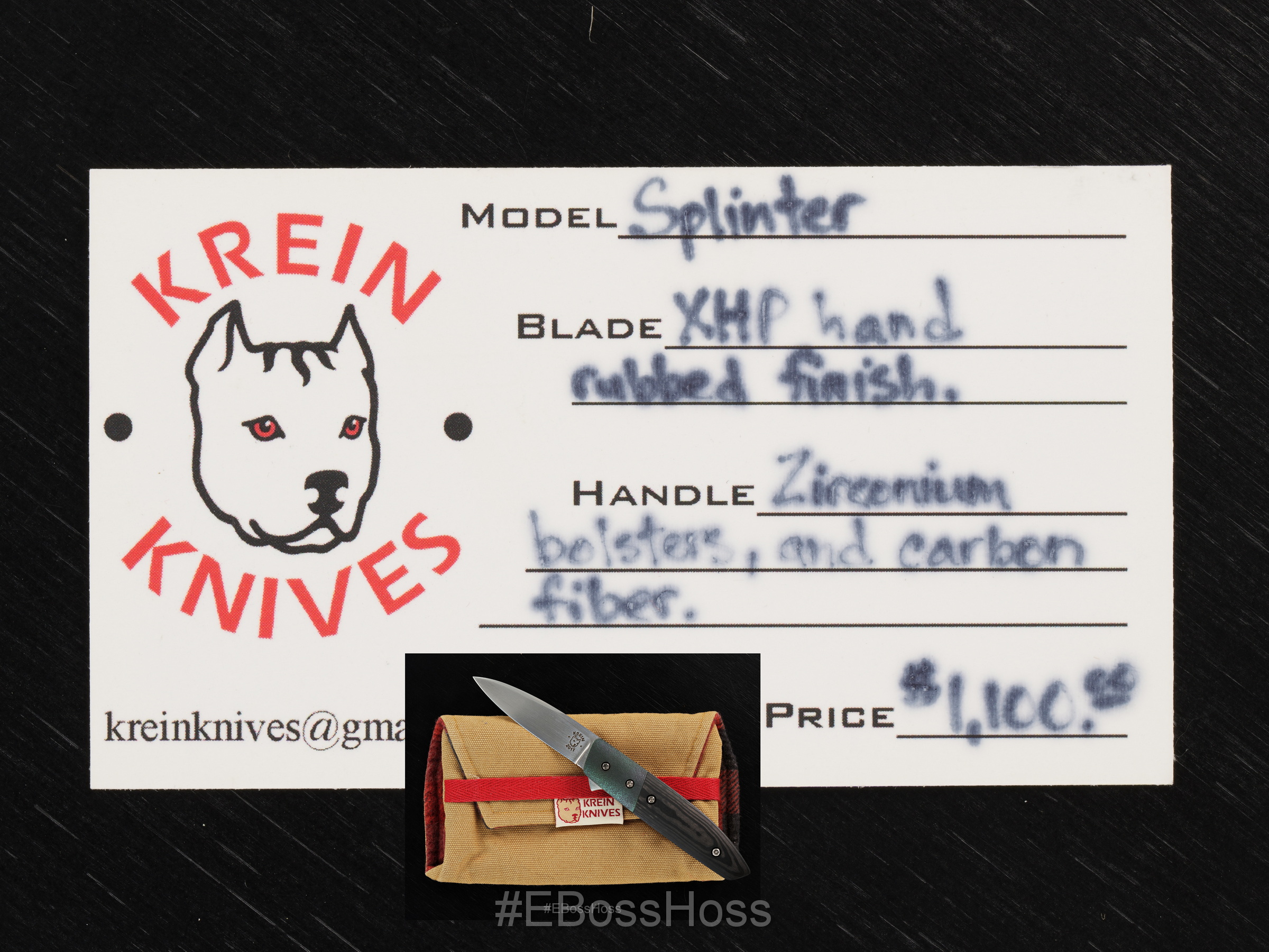 Tom Krein Custom Splinter Linerlock Flipper