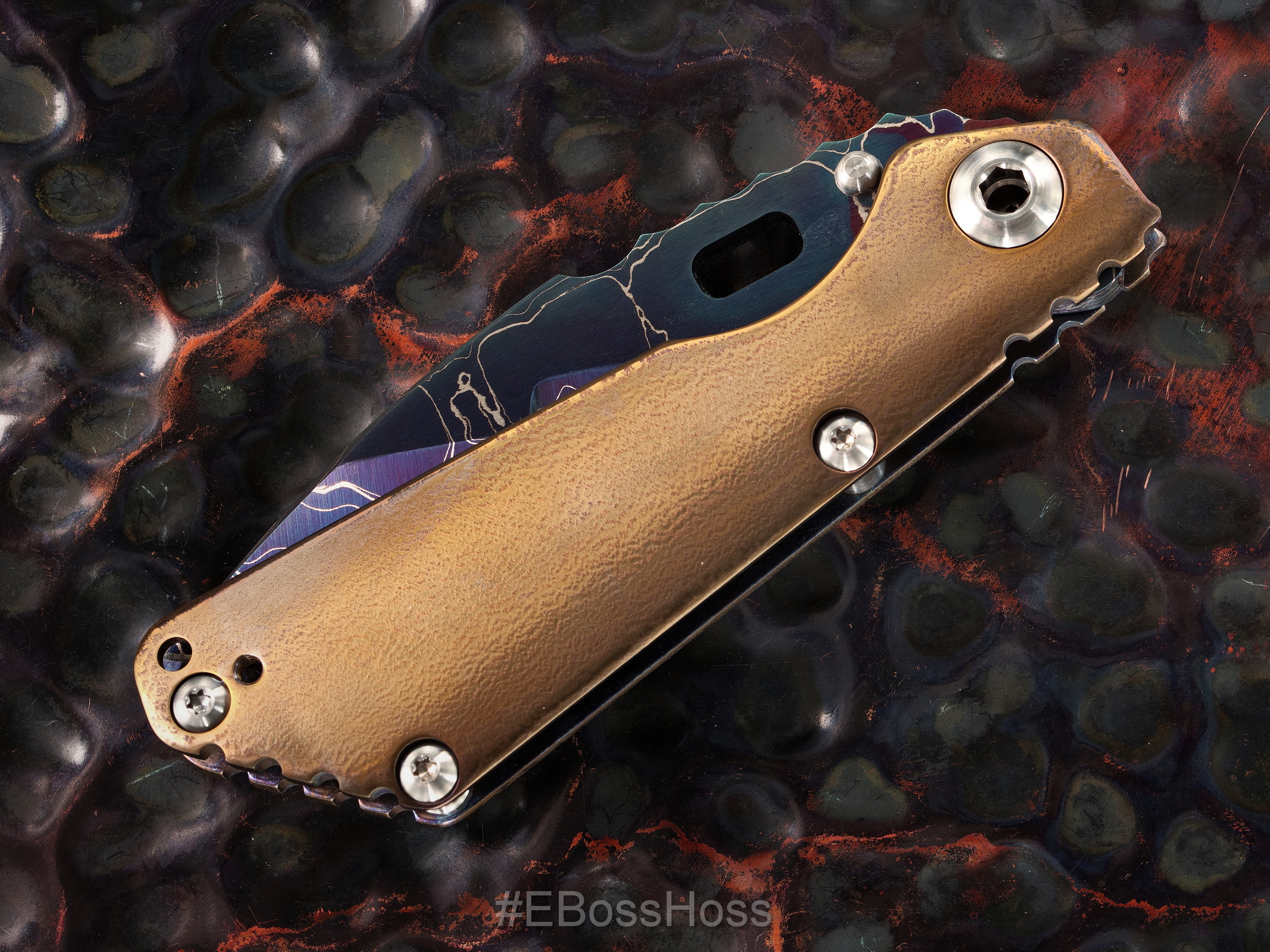 Mick Strider Custom (MSC) Nightmare SnG...Mick's Sole Authored Meteorite Damascus
