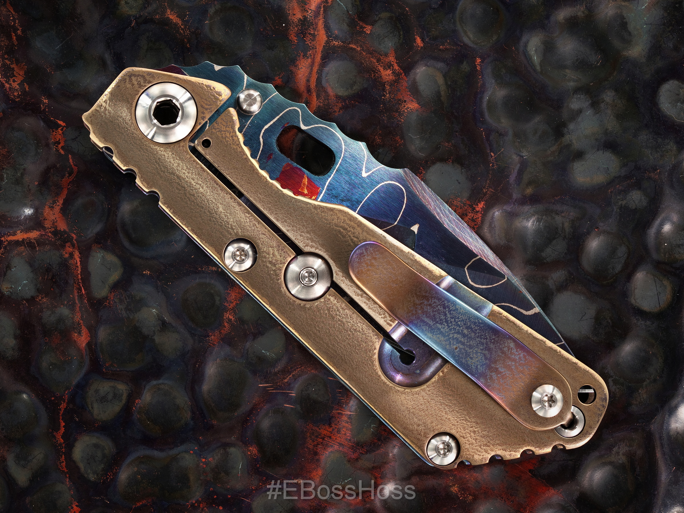 Mick Strider Custom (MSC) Nightmare SnG...Mick's Sole Authored Meteorite Damascus