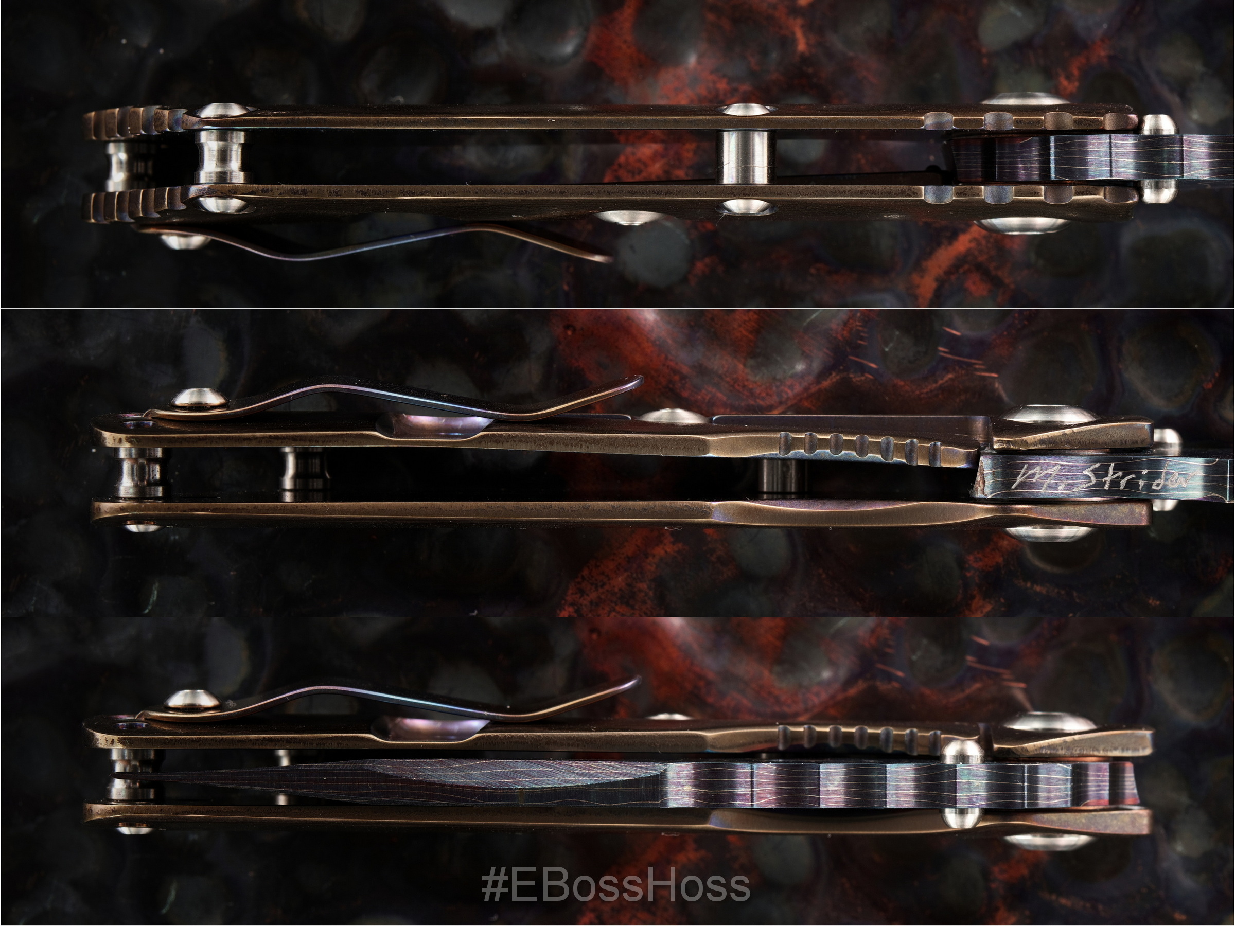 Mick Strider Custom (MSC) Nightmare SnG...Mick's Sole Authored Meteorite Damascus