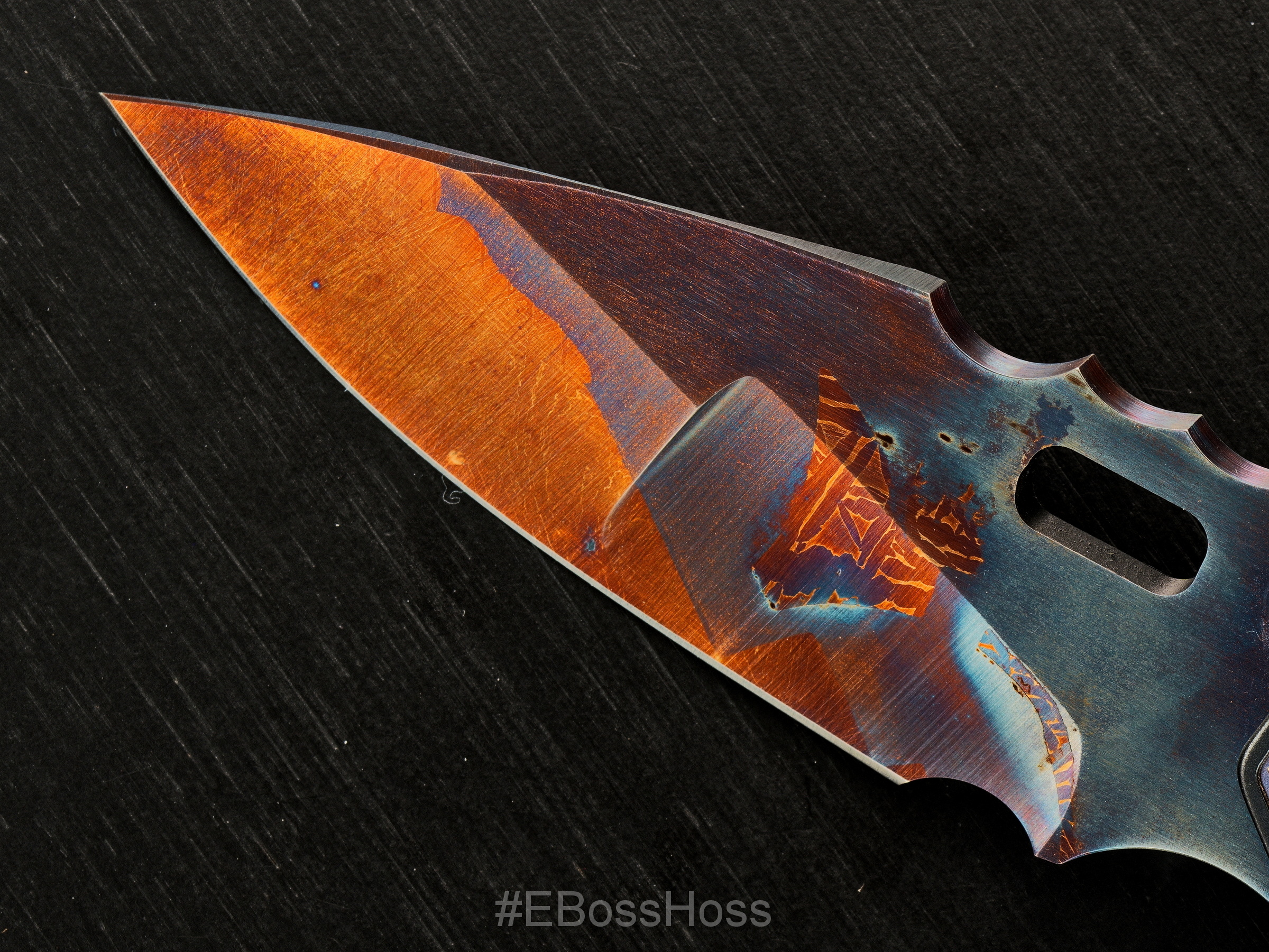 Mick Strider - Mike Bond Collaboration Custom Meteorite Damascus SnG