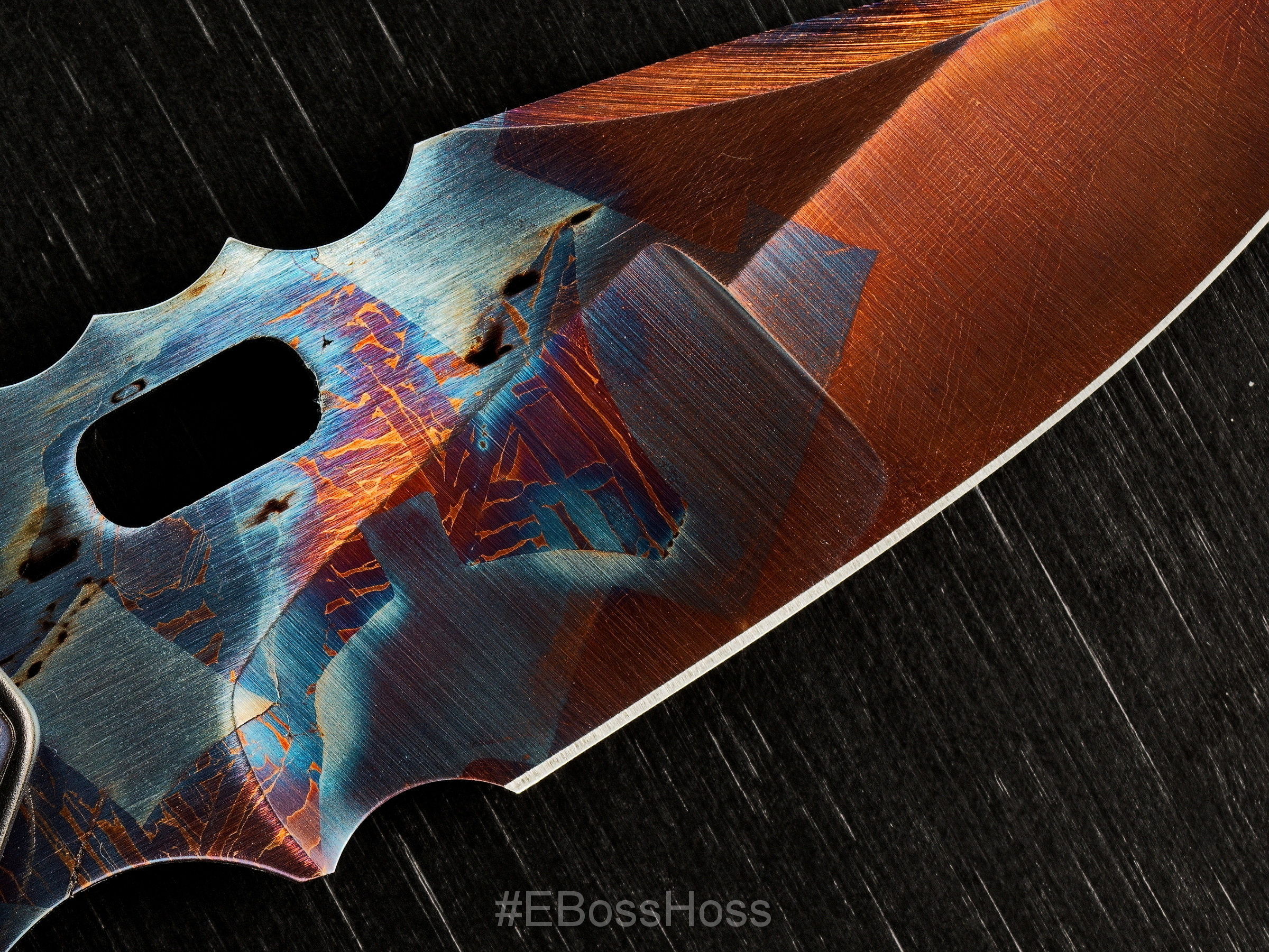 Mick Strider - Mike Bond Collaboration Custom Meteorite Damascus SnG