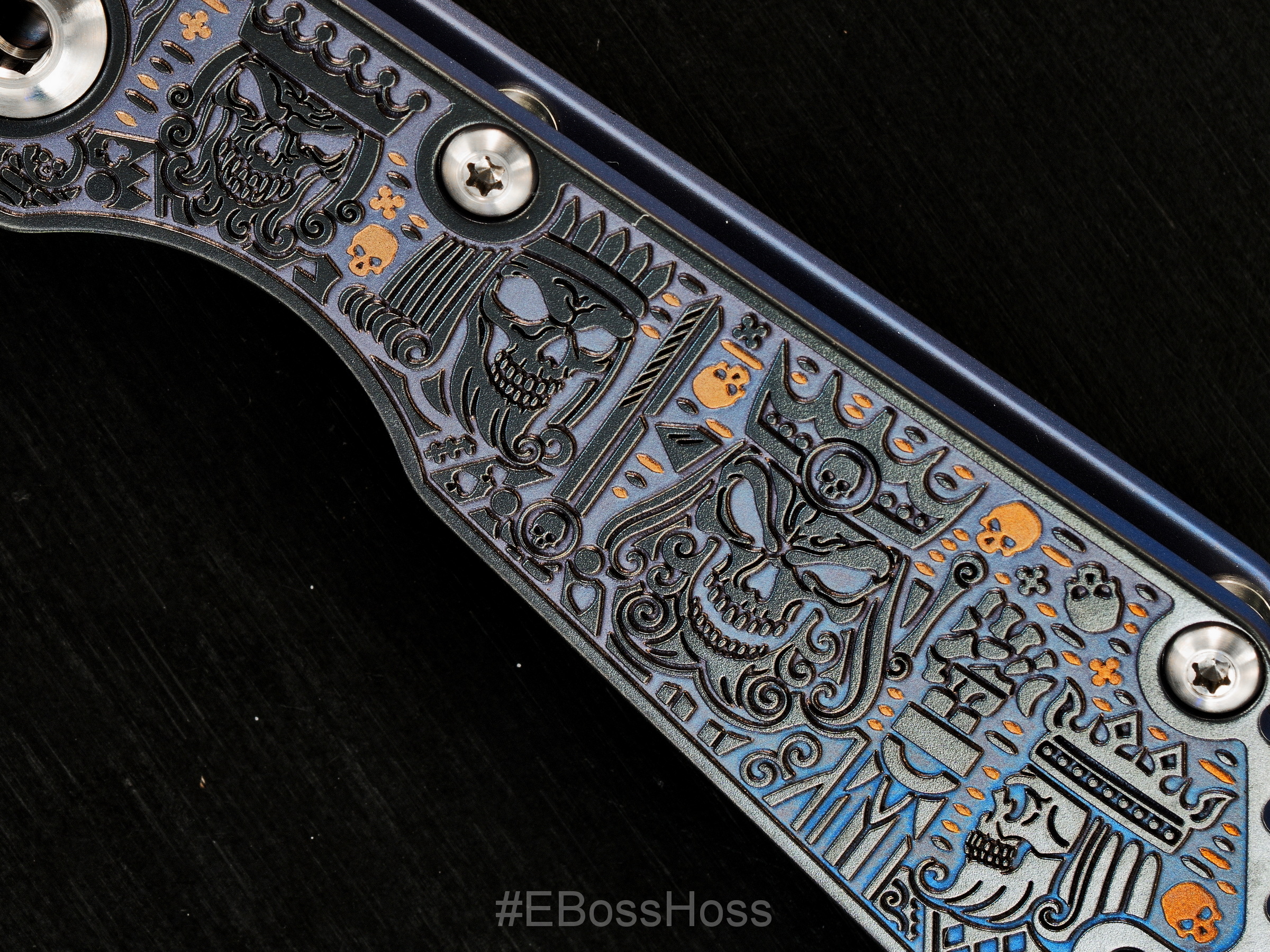 Mick Strider - Mike Bond Collaboration Custom Meteorite Damascus SnG
