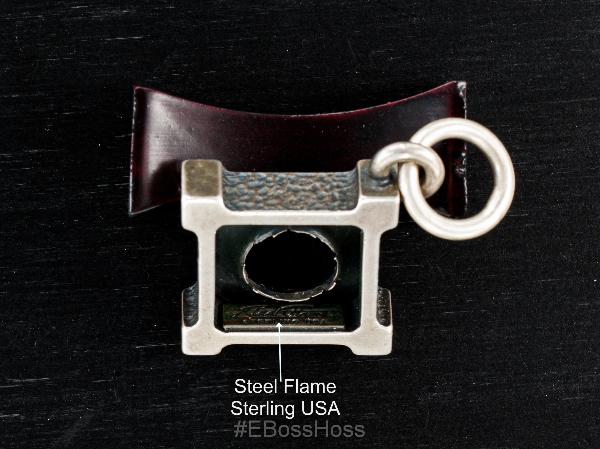 Vintage Steel Flame Sterling Custom Cancer Killbox / 20'' KB "925" Chain by Derrick Obatake