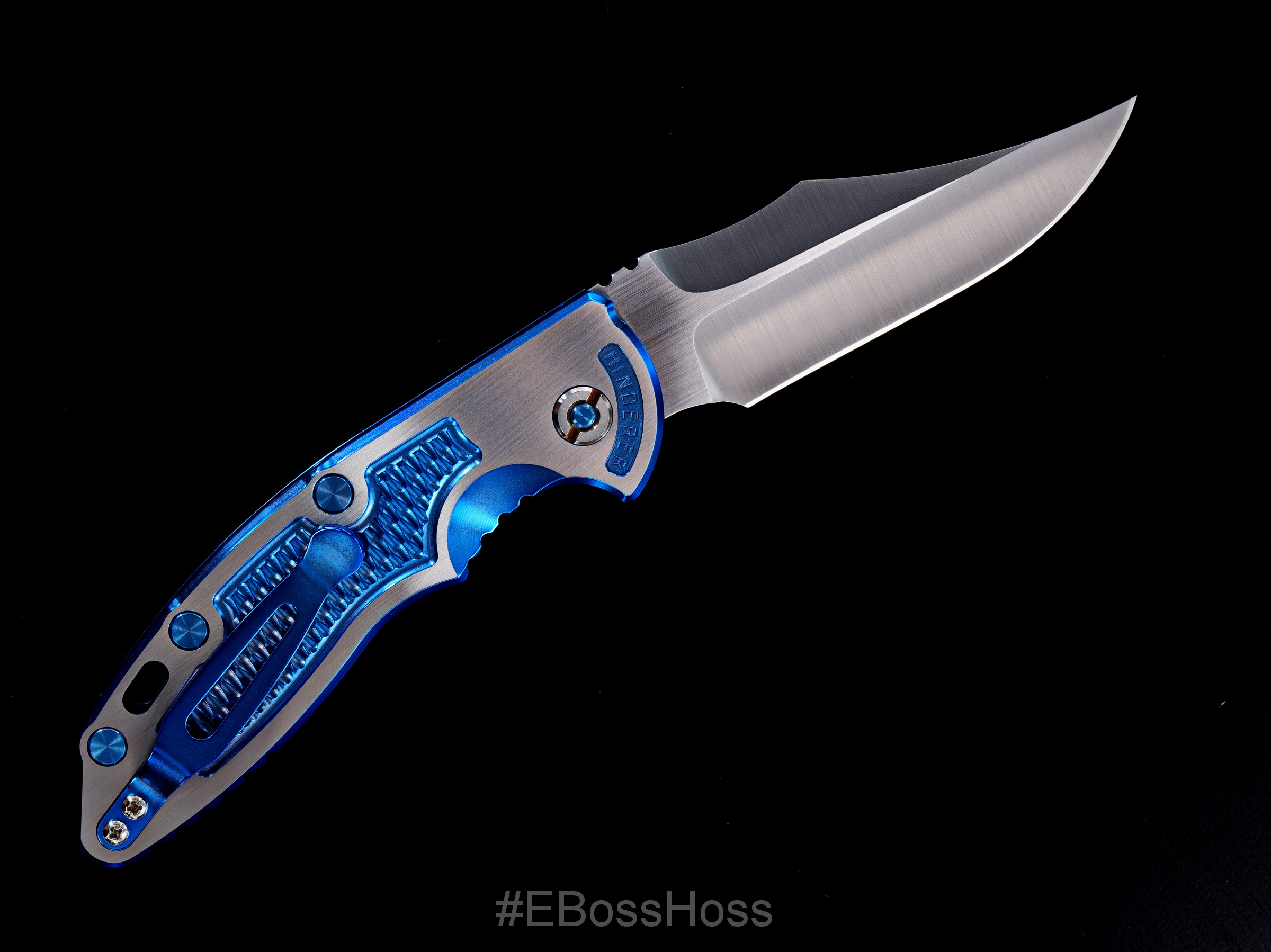 Rick Hinderer Custom XM-18 TI-handled Bowie Auto