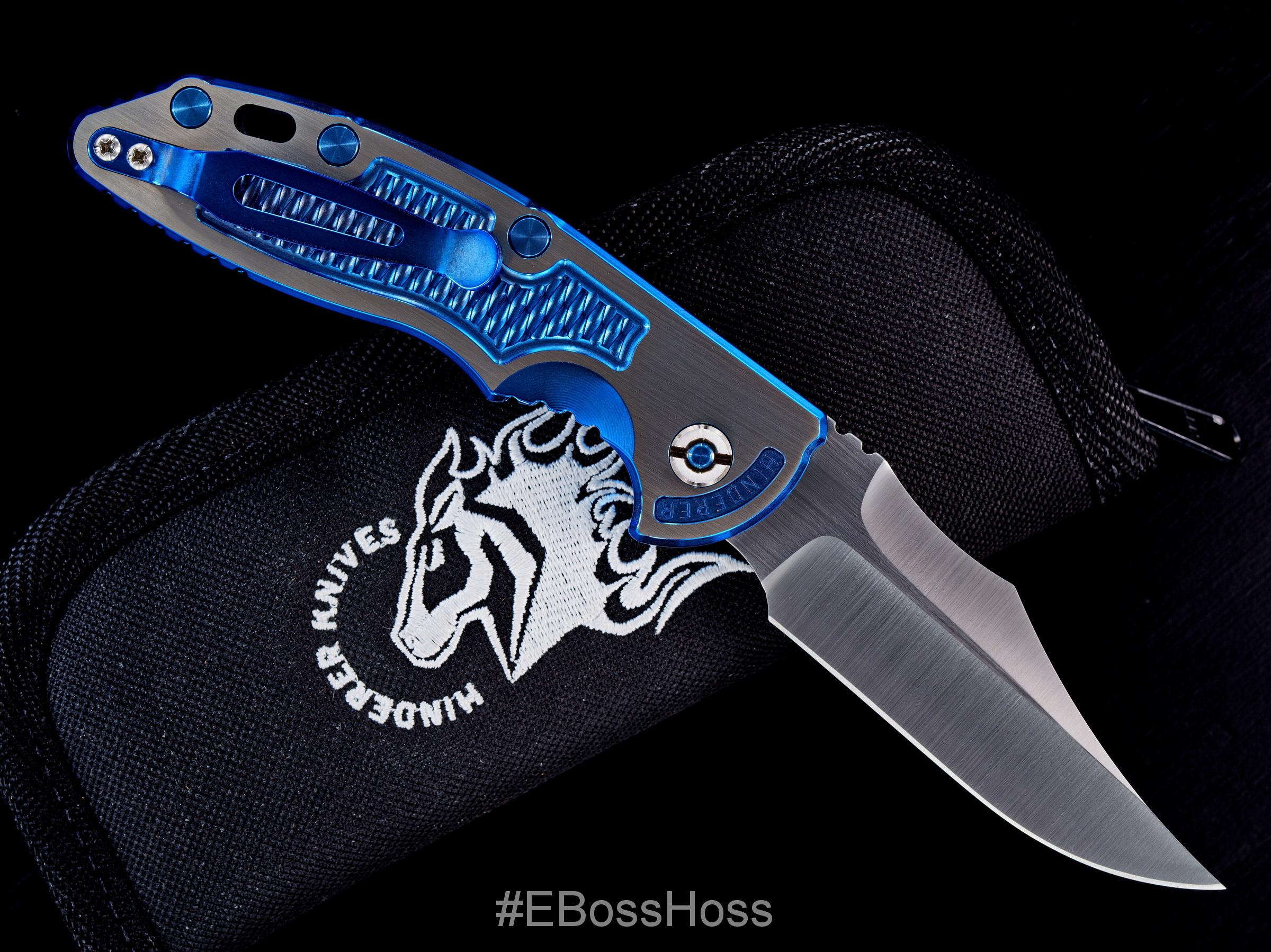 Rick Hinderer Custom XM-18 TI-handled Bowie Auto